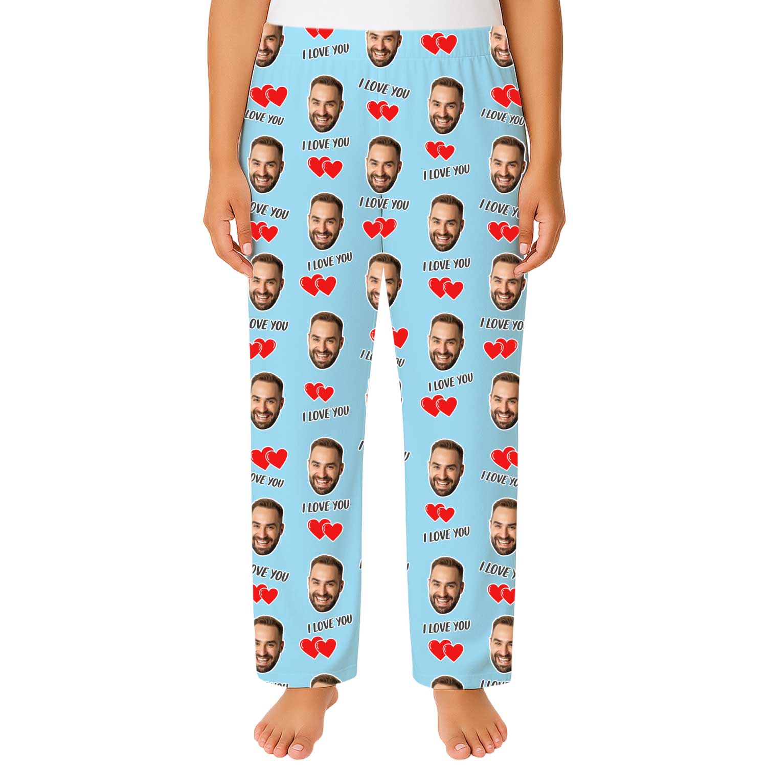 Women's I Love You Personalised PJ Bottoms
