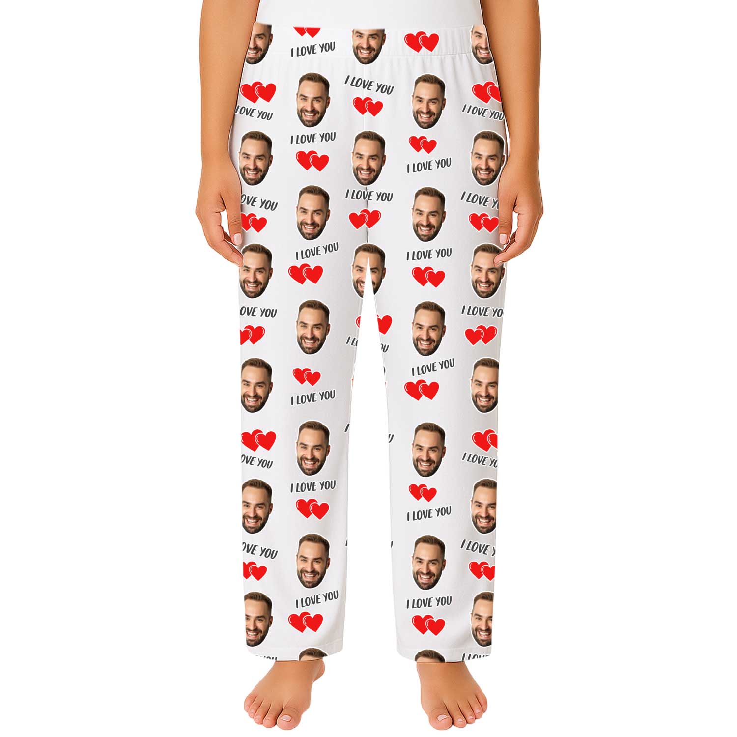 Women's I Love You Personalised PJ Bottoms