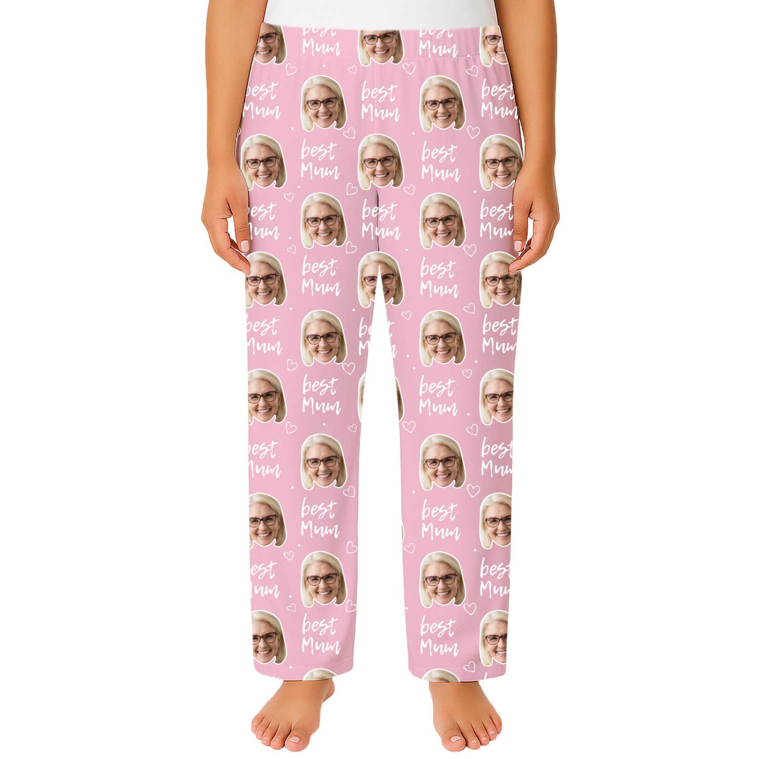 Women's Best Mum Personalised PJ Bottoms