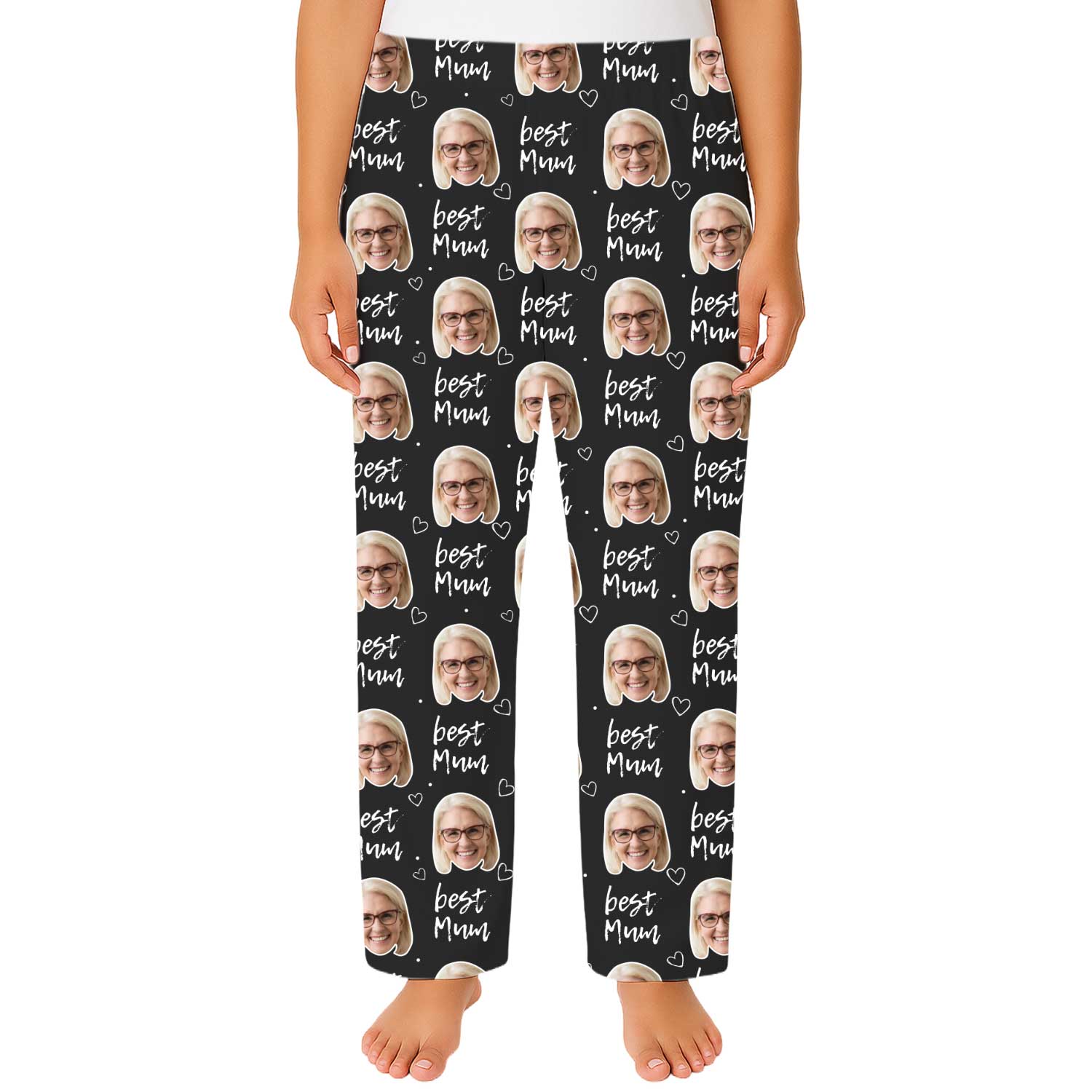 Women's Best Mum Personalised PJ Bottoms