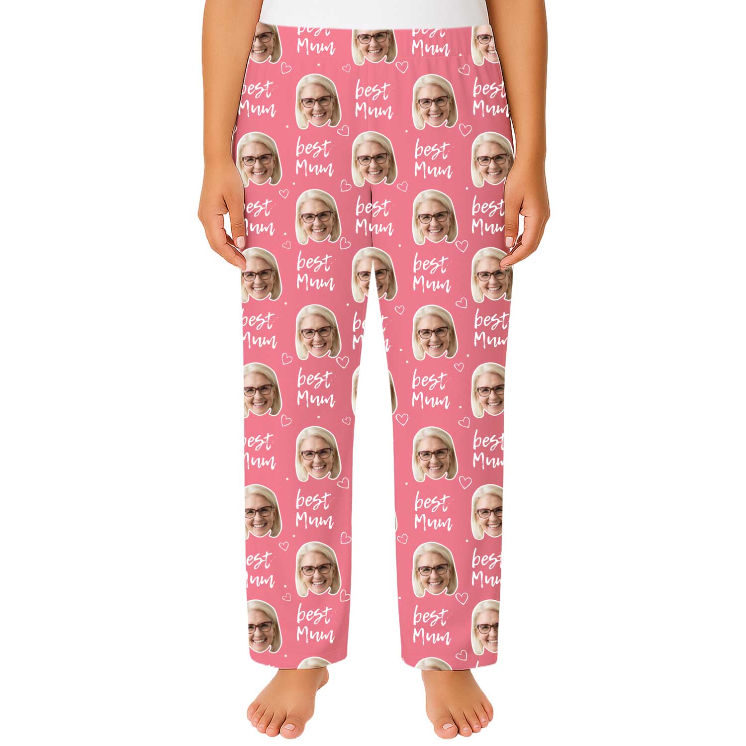 Women's Best Mum Personalised PJ Bottoms