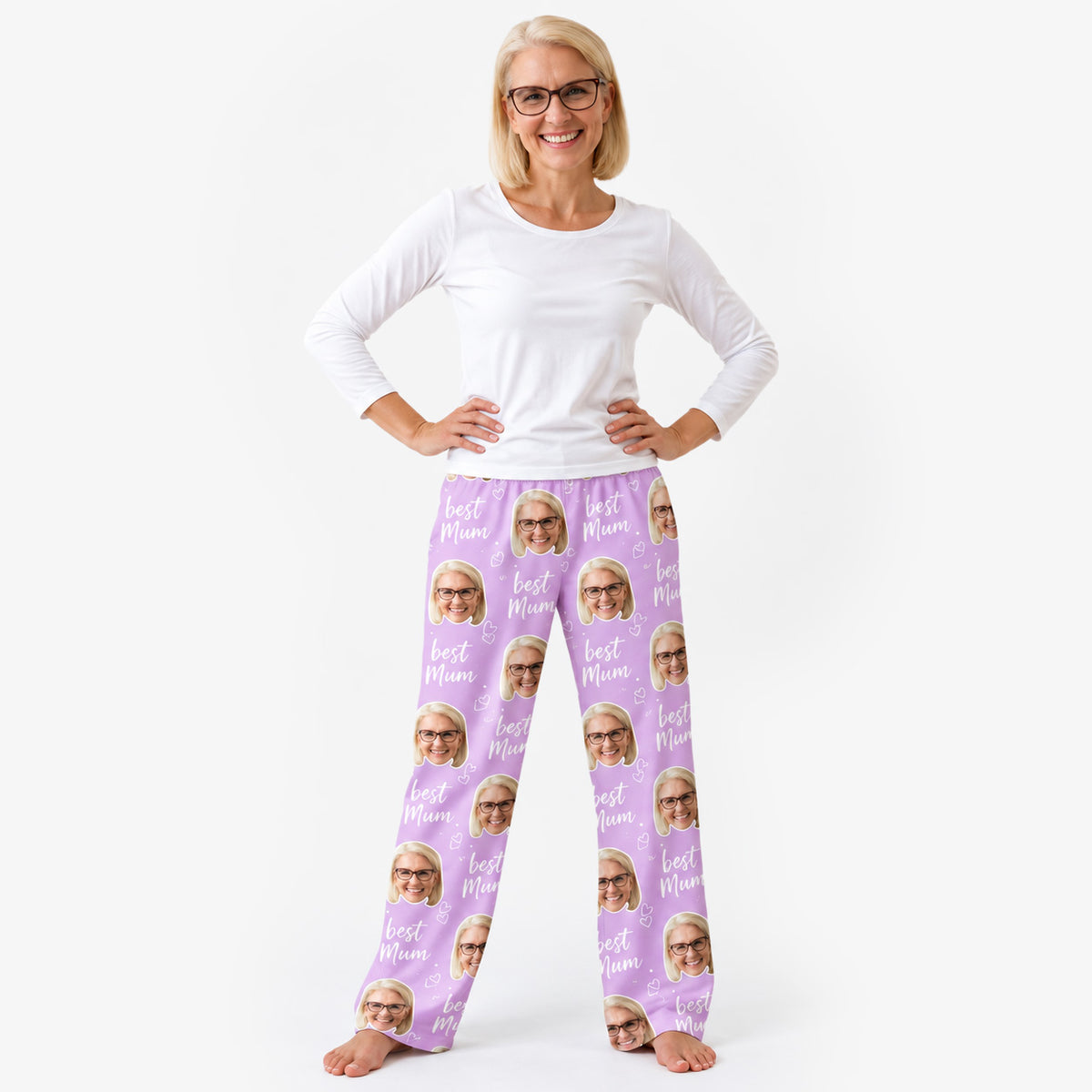 Women's Best Mum Personalised PJ Bottoms