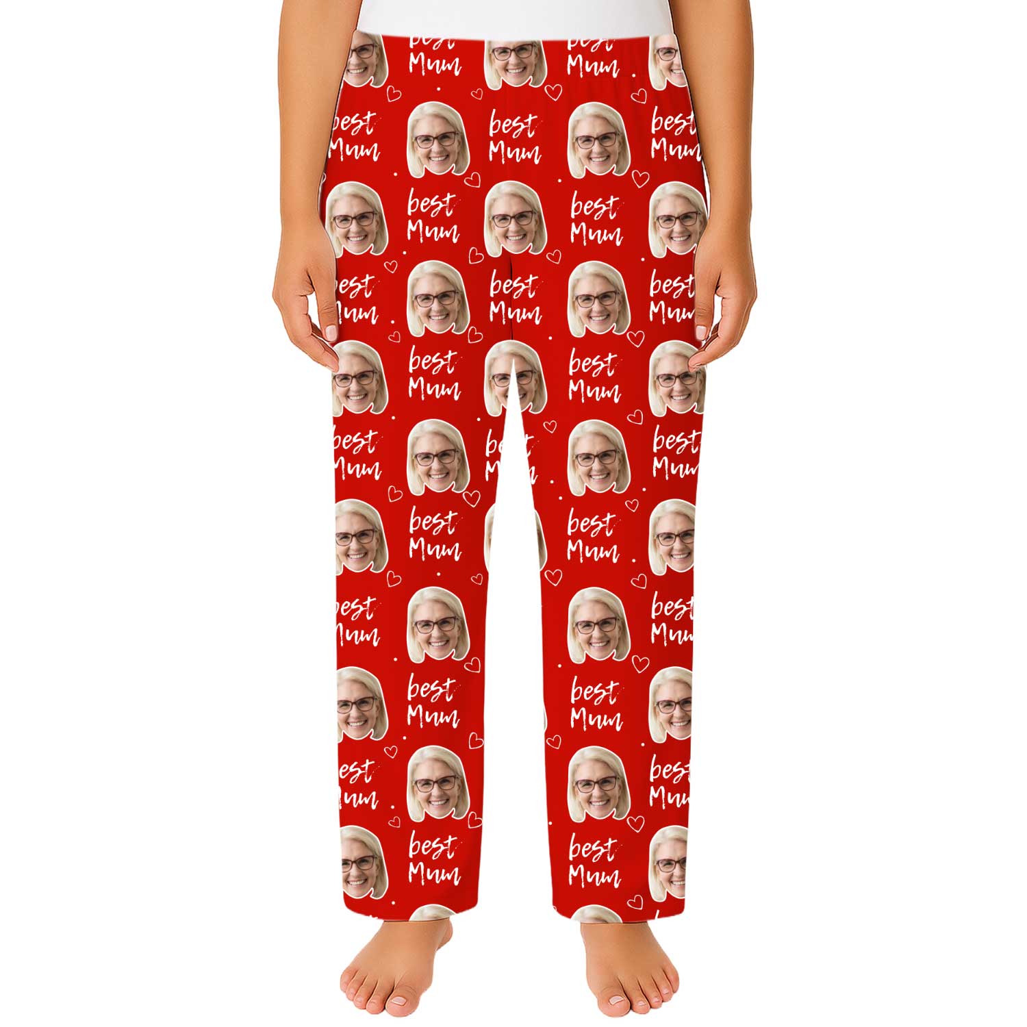 Women's Best Mum Personalised PJ Bottoms