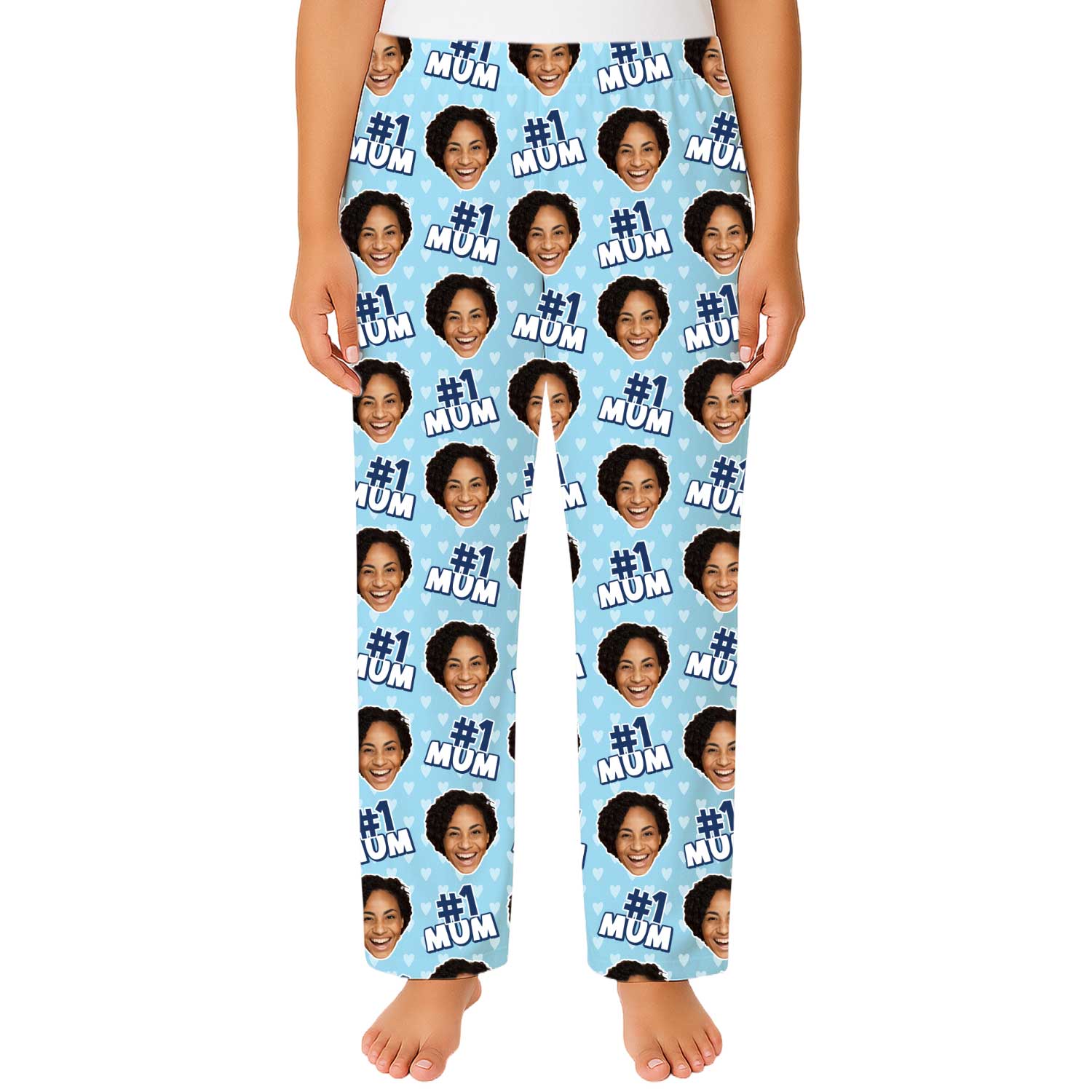 Women's Number 1 Mum Personalised PJ Bottoms