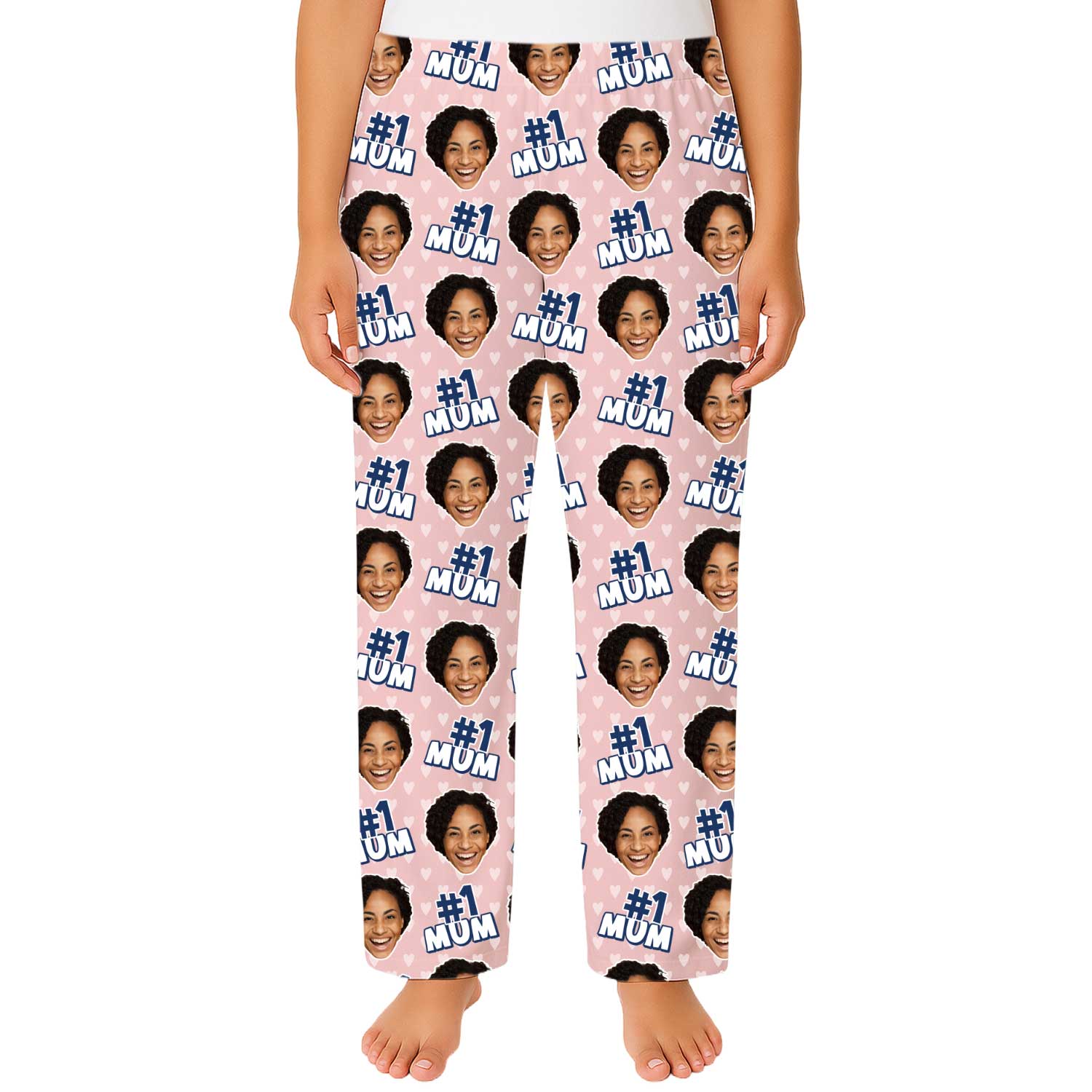Women's Number 1 Mum Personalised PJ Bottoms