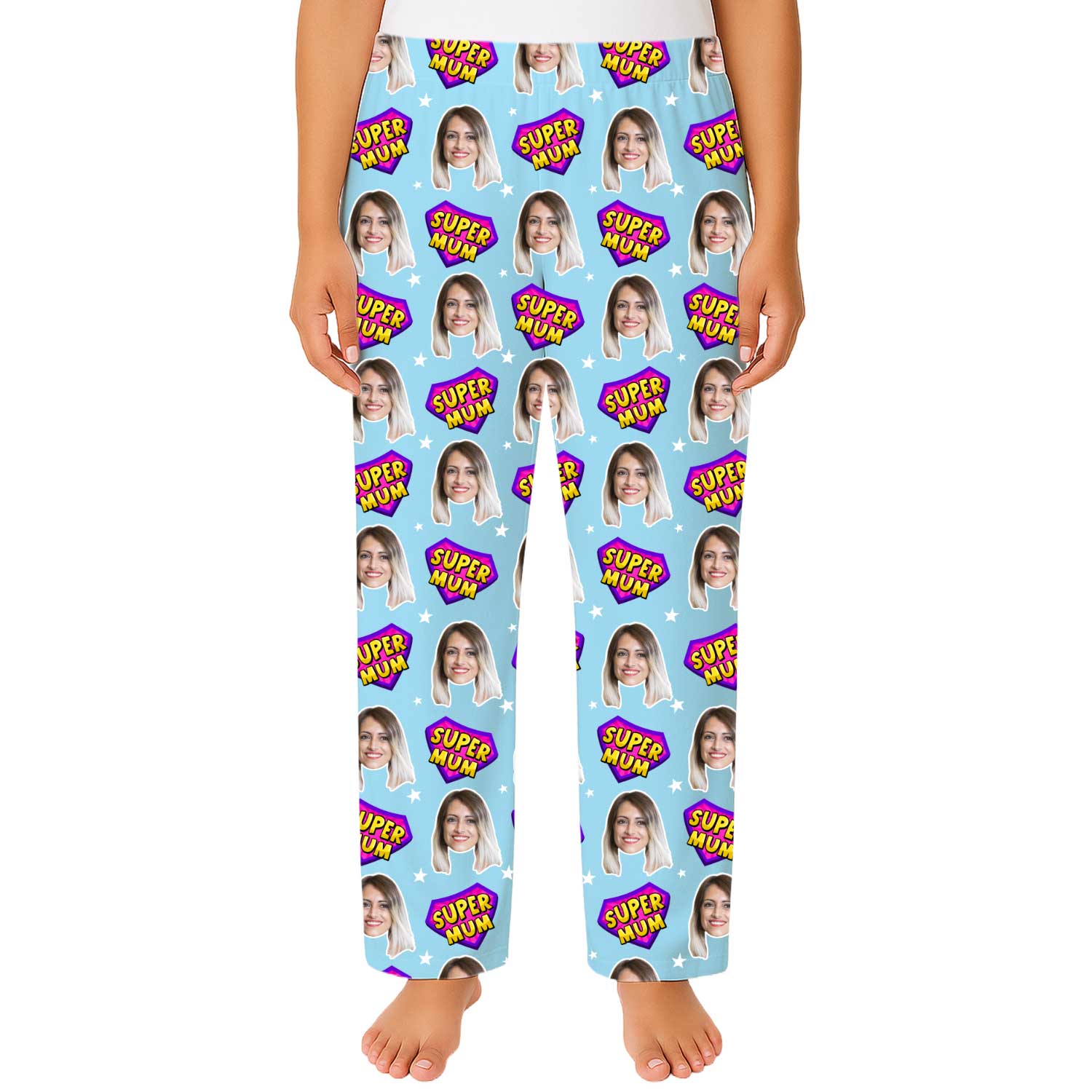 Women's Super Mum Personalised PJ Bottoms