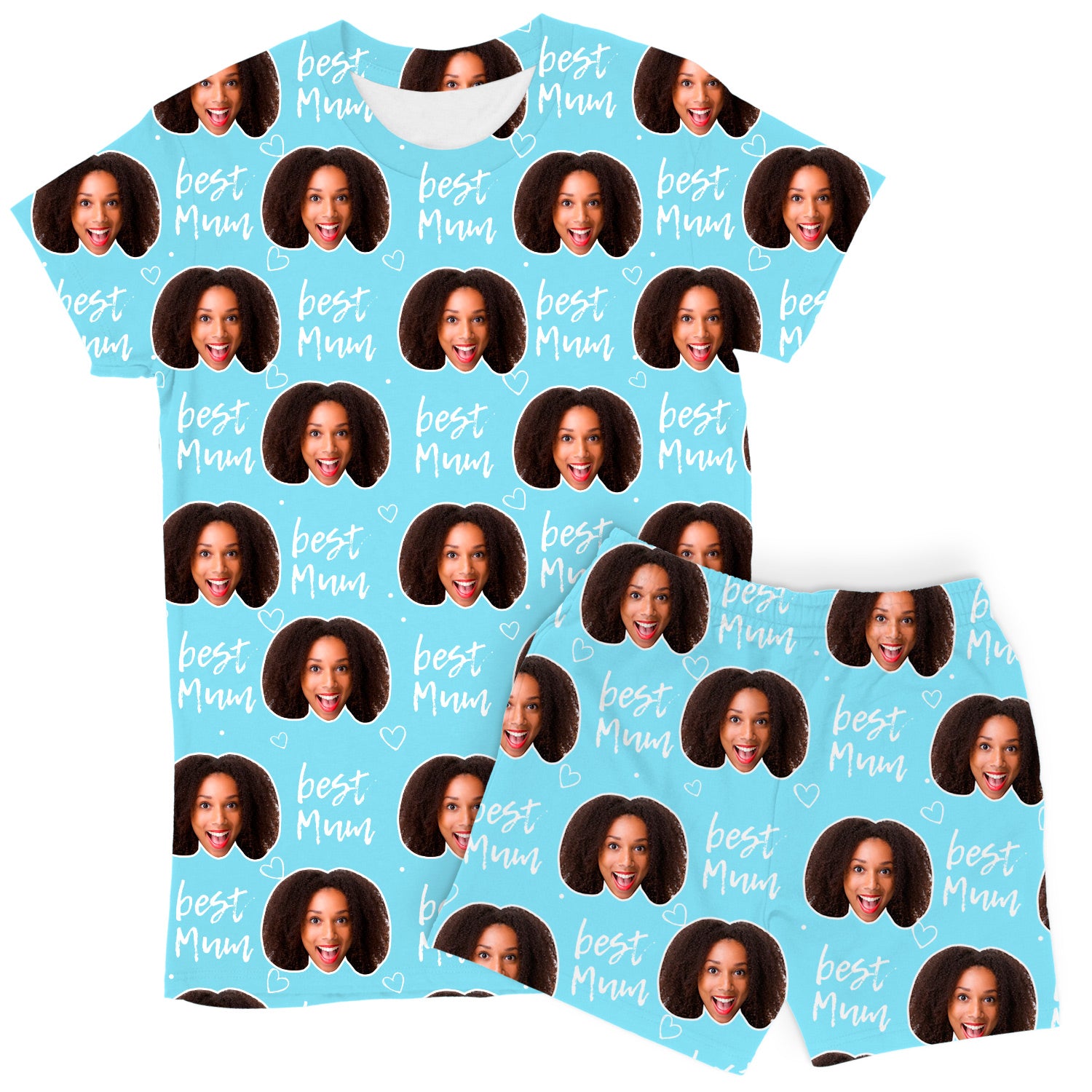 Women's Best Mum Personalised PJs - Shorts Set