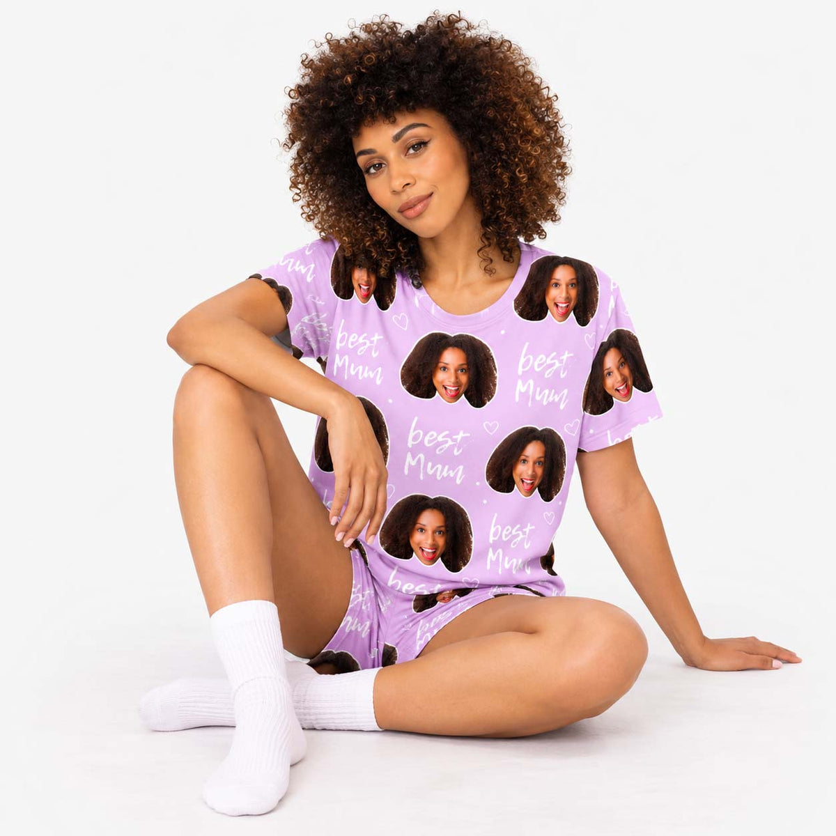 Women's Best Mum Personalised PJs - Shorts Set