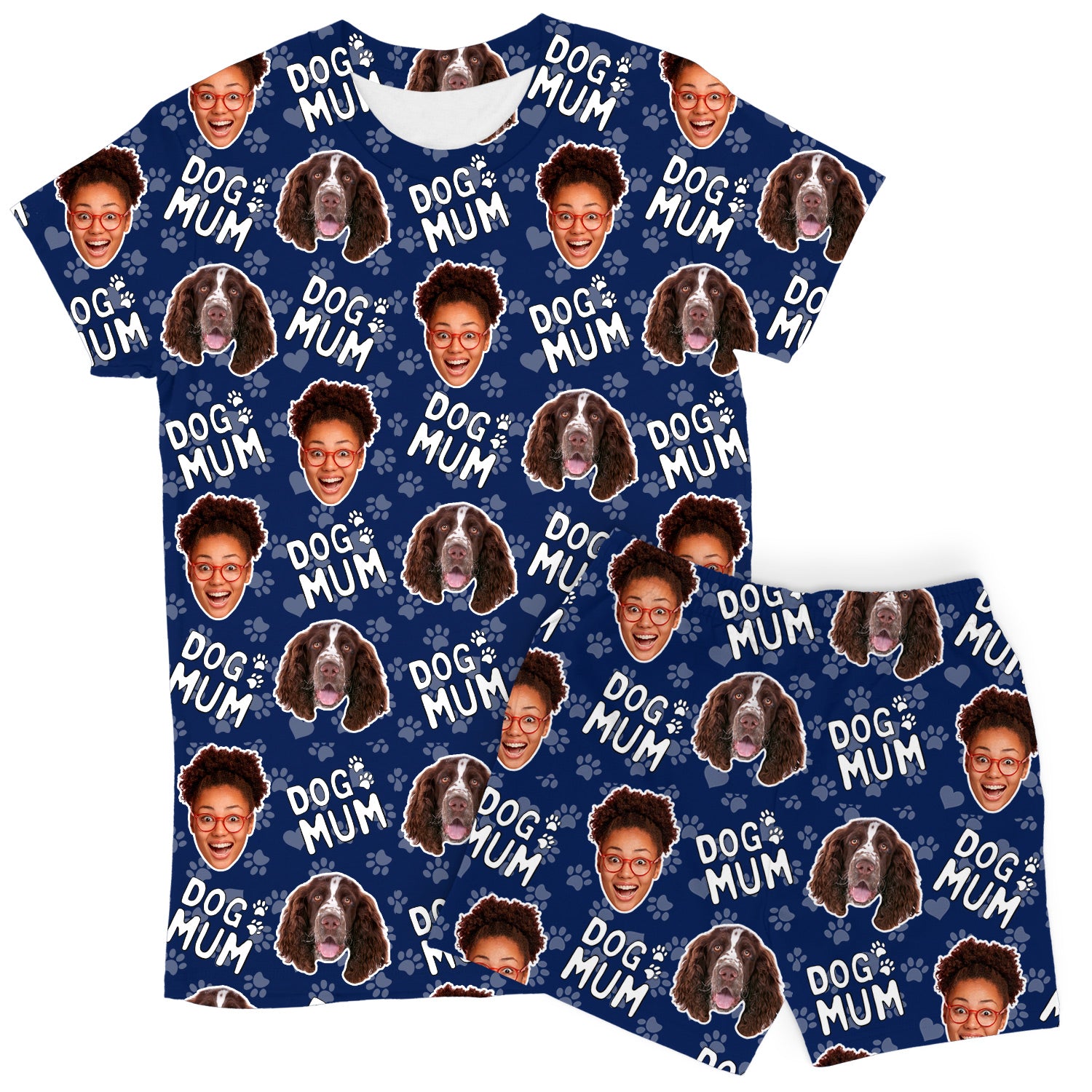 Women's Dog Mum Personalised PJs - Shorts Set