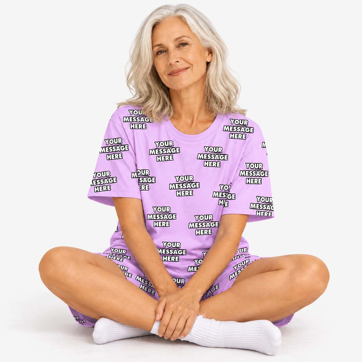 Women's Personalised Message PJs - Shorts Set