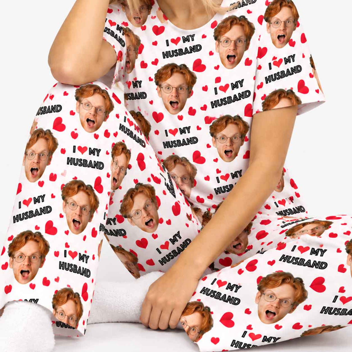 Women's I Love My Husband Pyjamas - Trouser Set