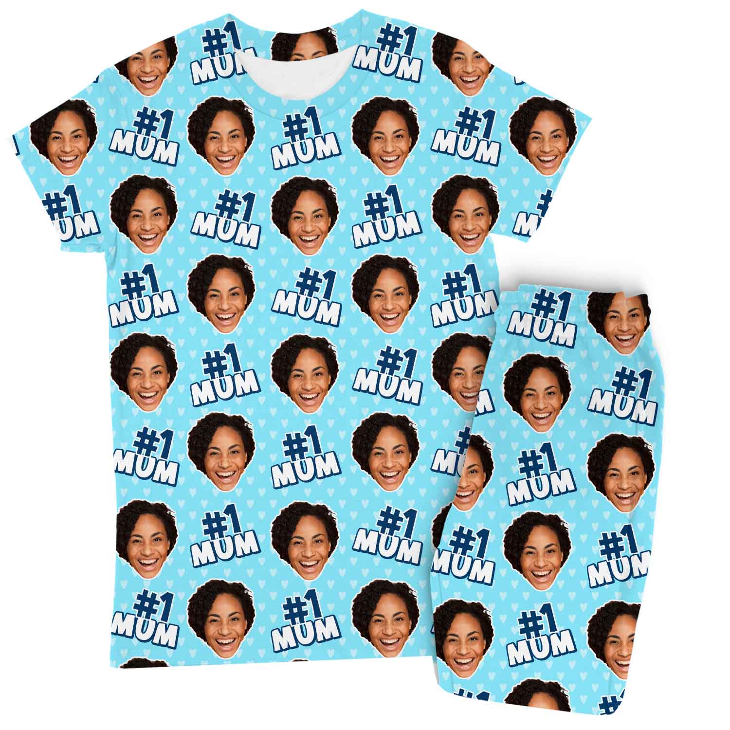 Women's Number 1 Mum Personalised Pyjamas - Trouser Set