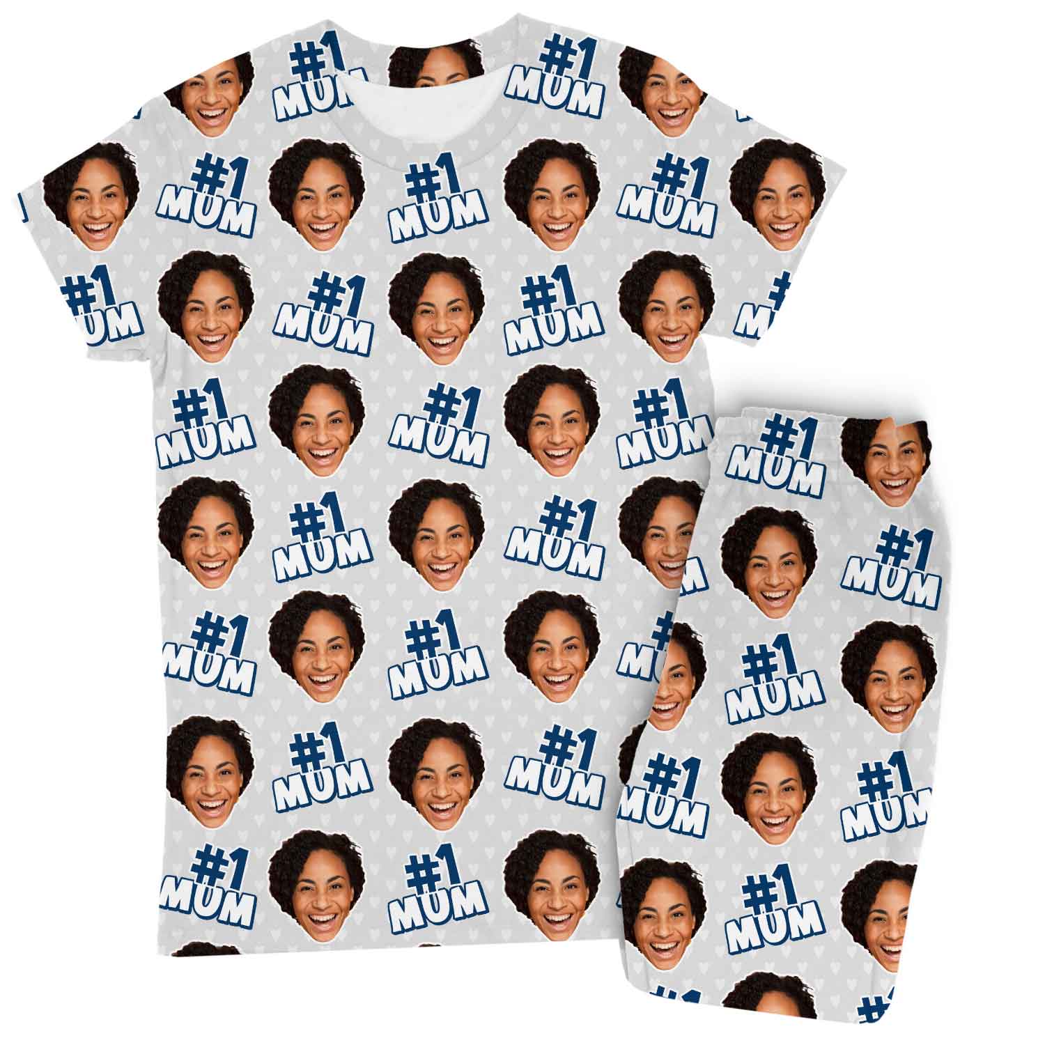 Women's Number 1 Mum Personalised Pyjamas - Trouser Set