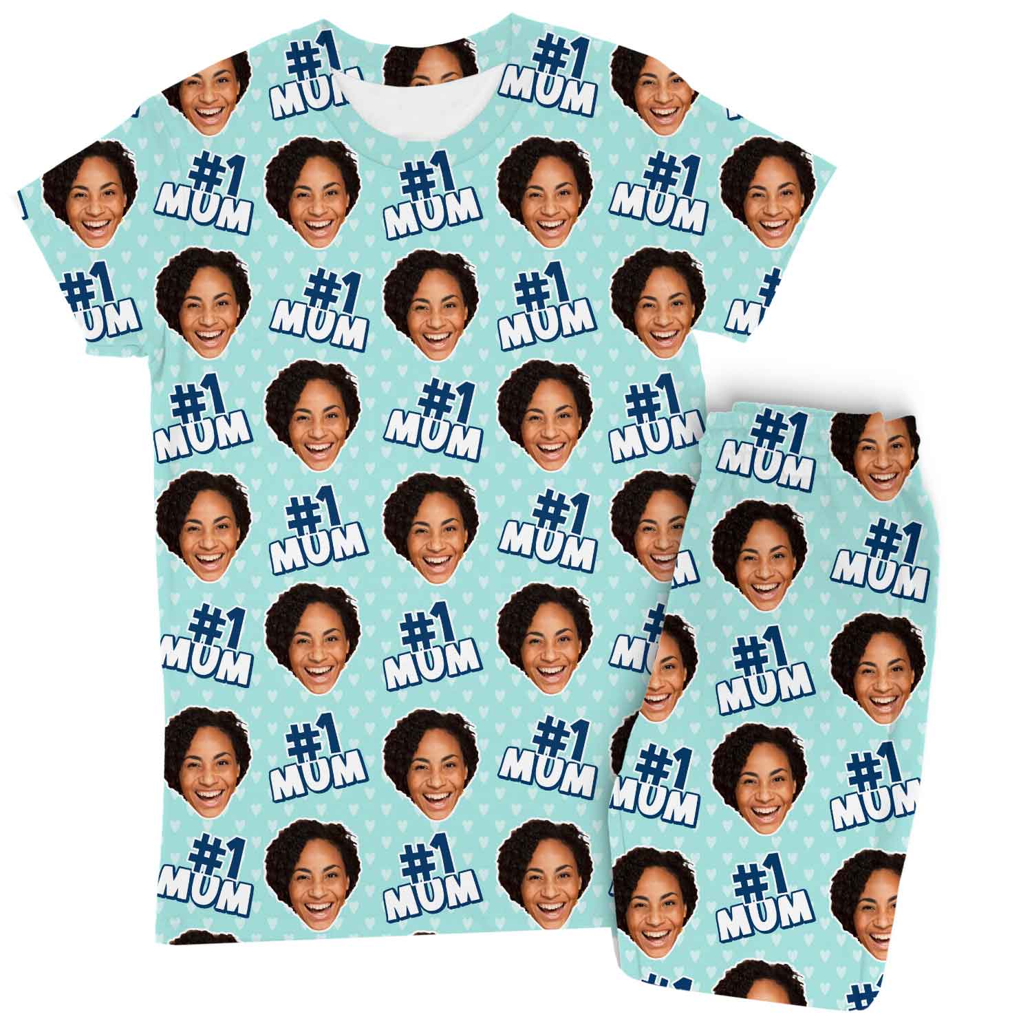 Women's Number 1 Mum Personalised Pyjamas - Trouser Set