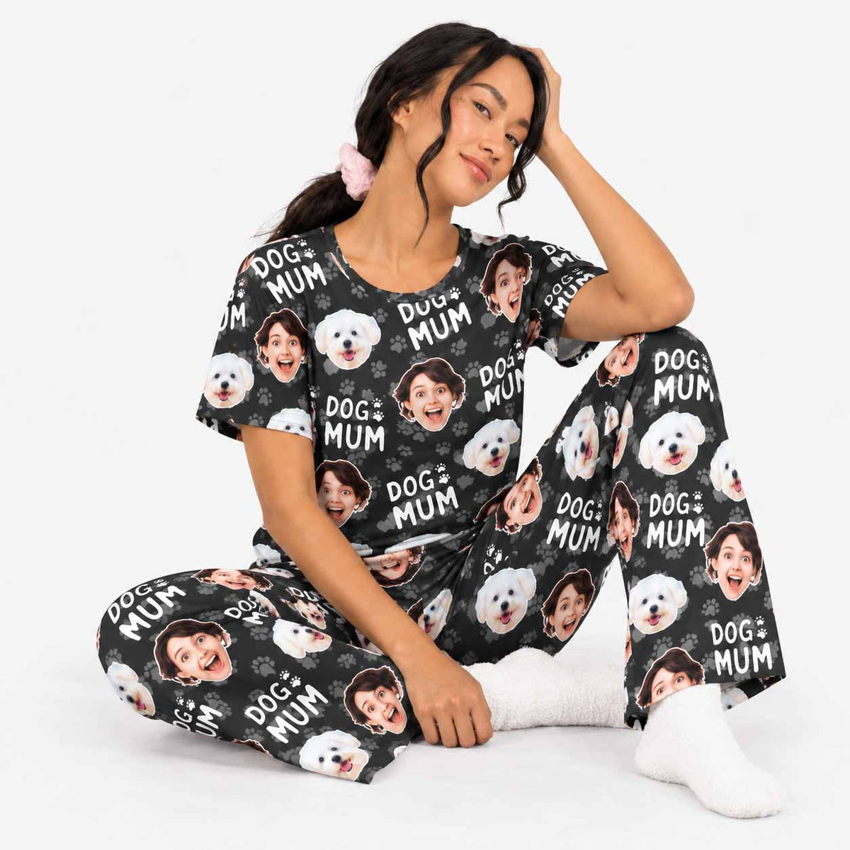 Women's Dog Mum Personalised Pyjamas - Trouser Set