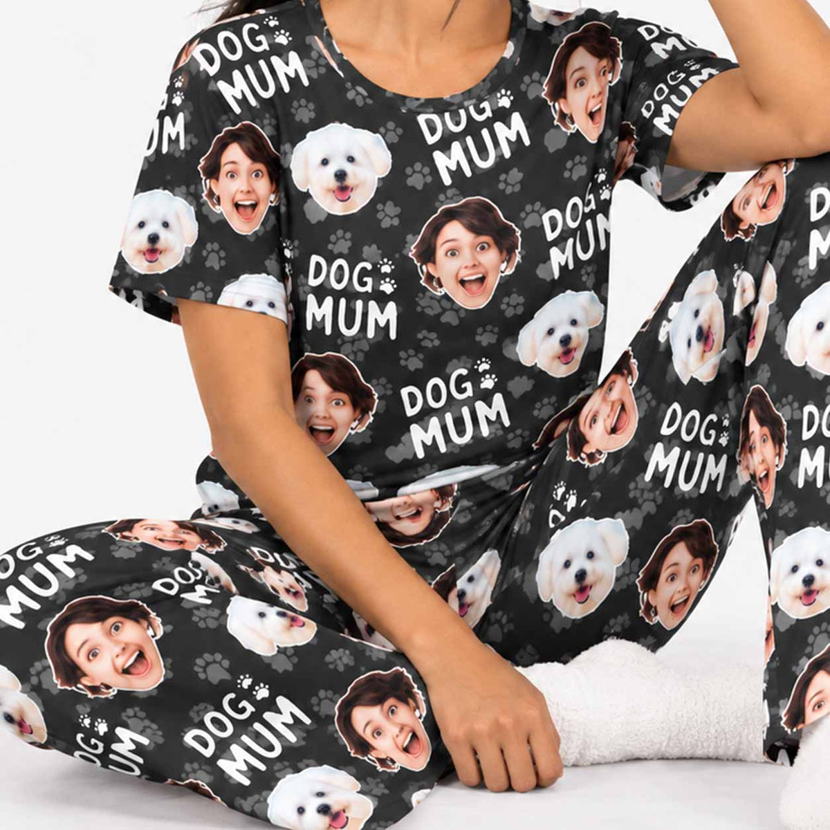 Women's Dog Mum Personalised Pyjamas - Trouser Set