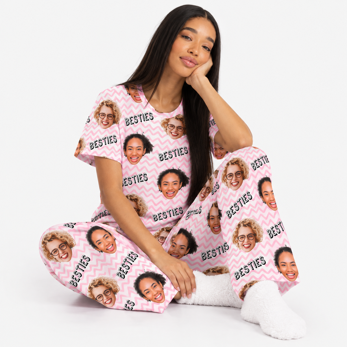 Women's Besties Personalised Pyjamas - Trouser Set