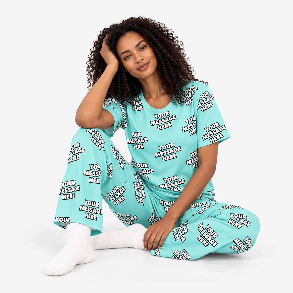 Women's Personalised Message Pyjamas - Trouser Set