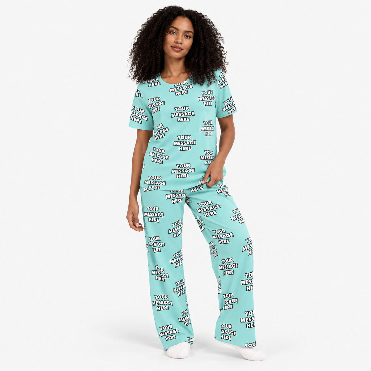 Women's Personalised Message Pyjamas - Trouser Set
