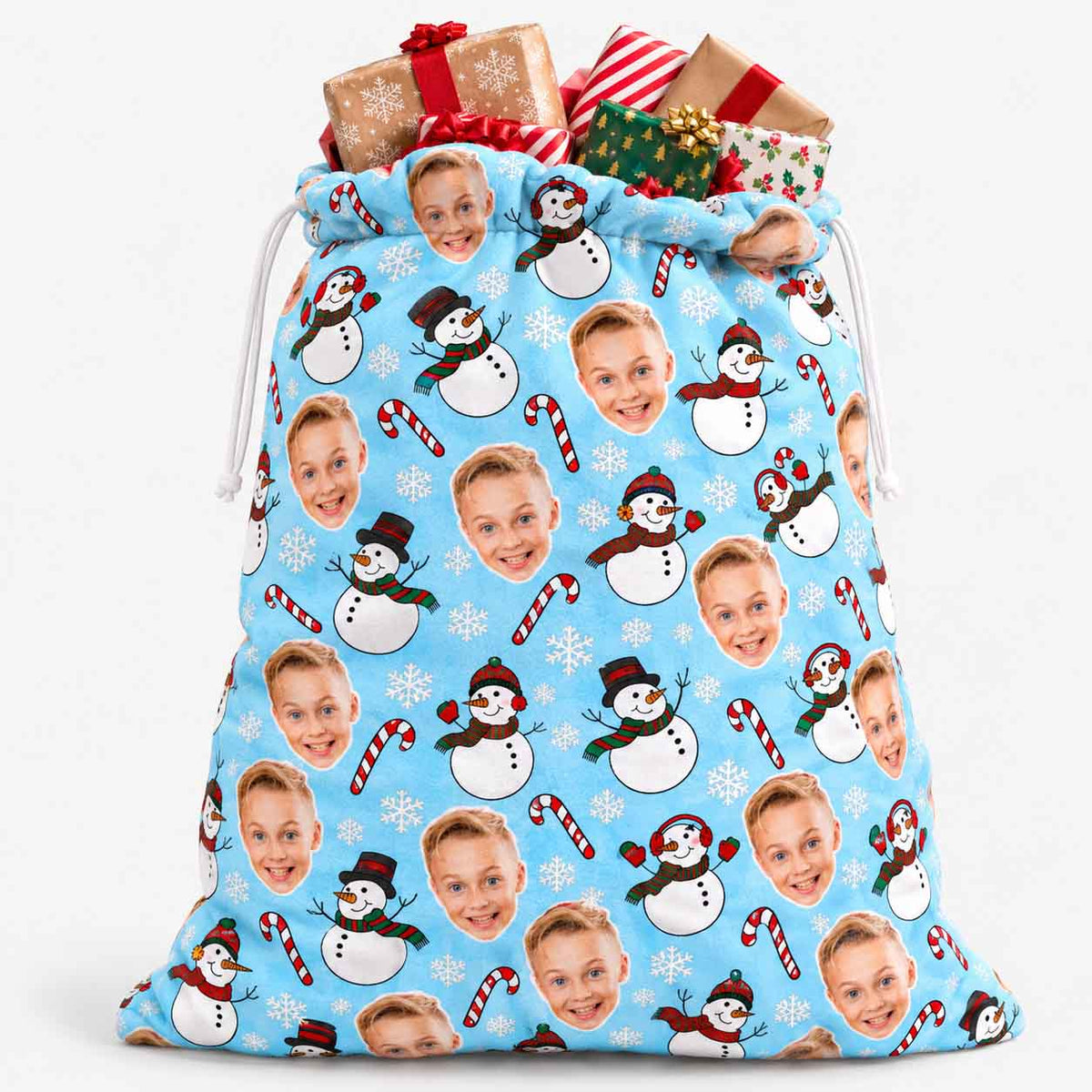 Snowman Pattern Christmas Sack