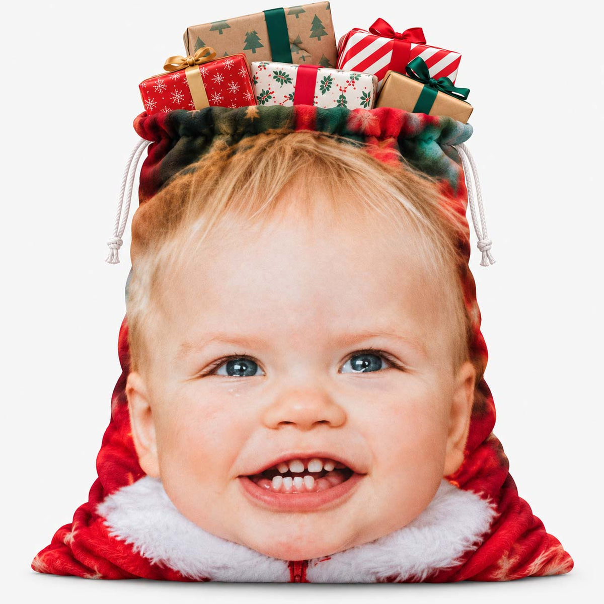 Full Face Photo Christmas Sack