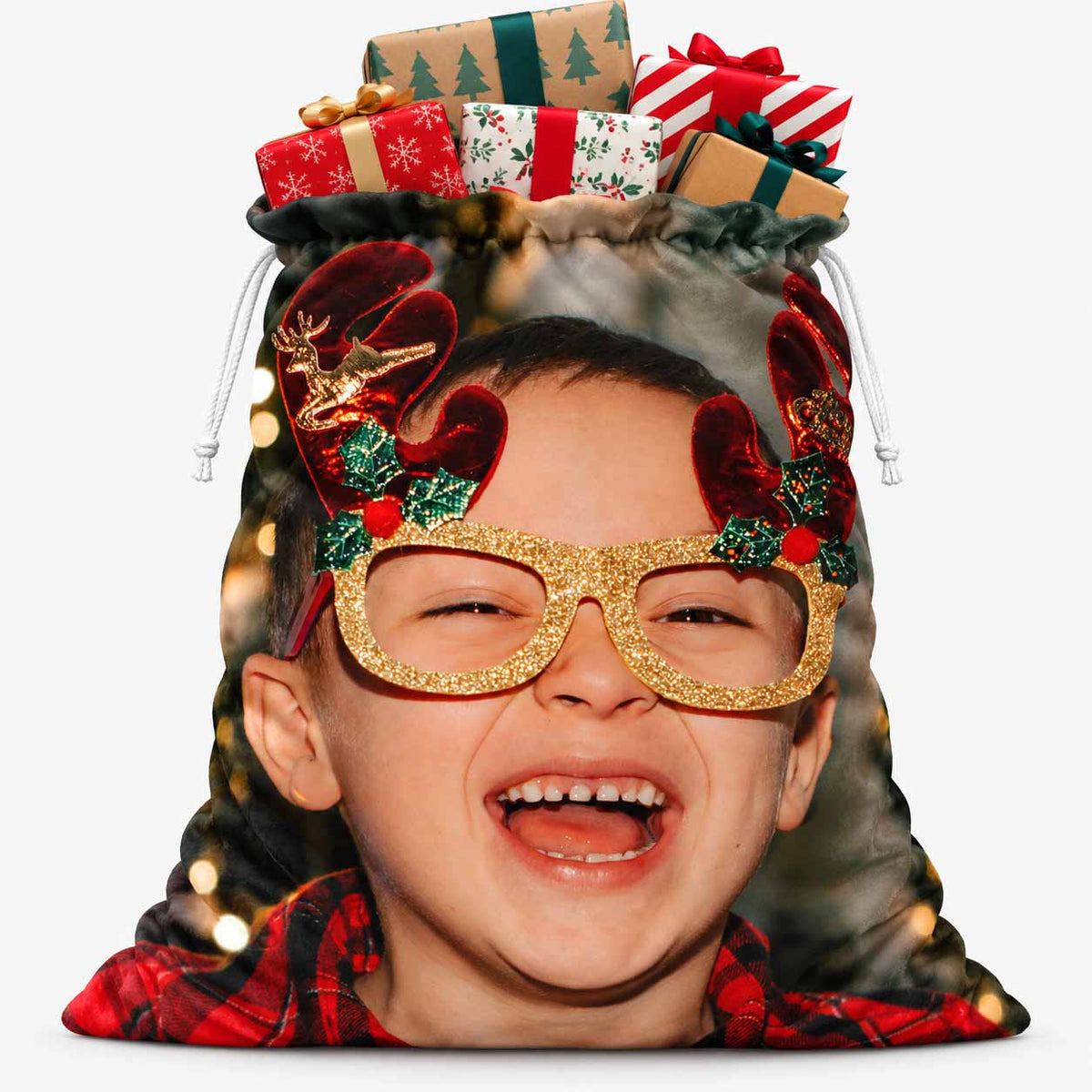 Full Face Photo Christmas Sack