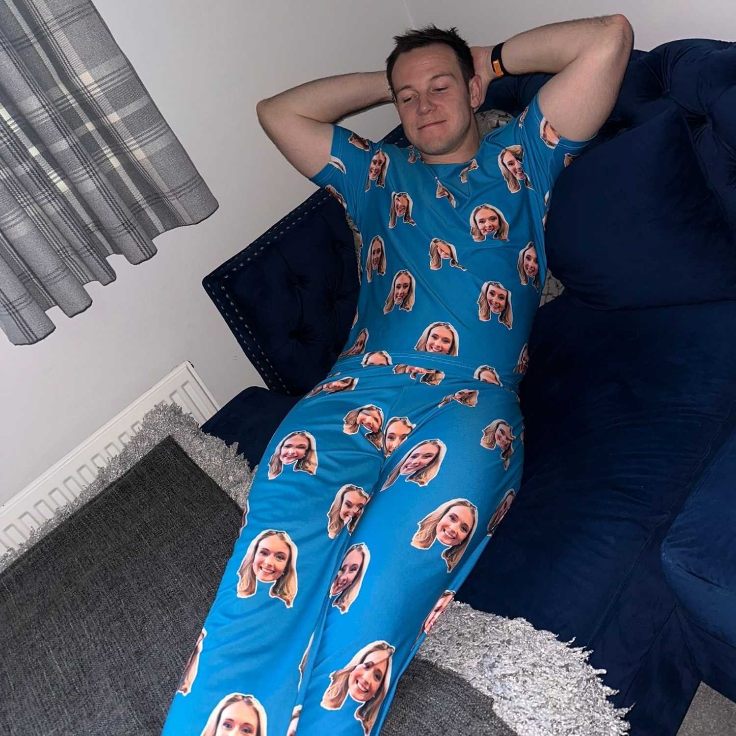 Personalised Men's Pyjamas - Spurs White Men's PJ Shorts Set