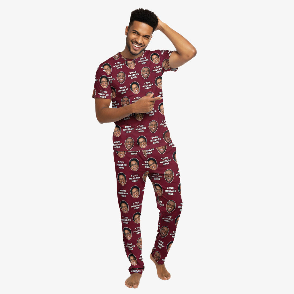 Your Face & Message Men's Personalised PJs - Trousers Set