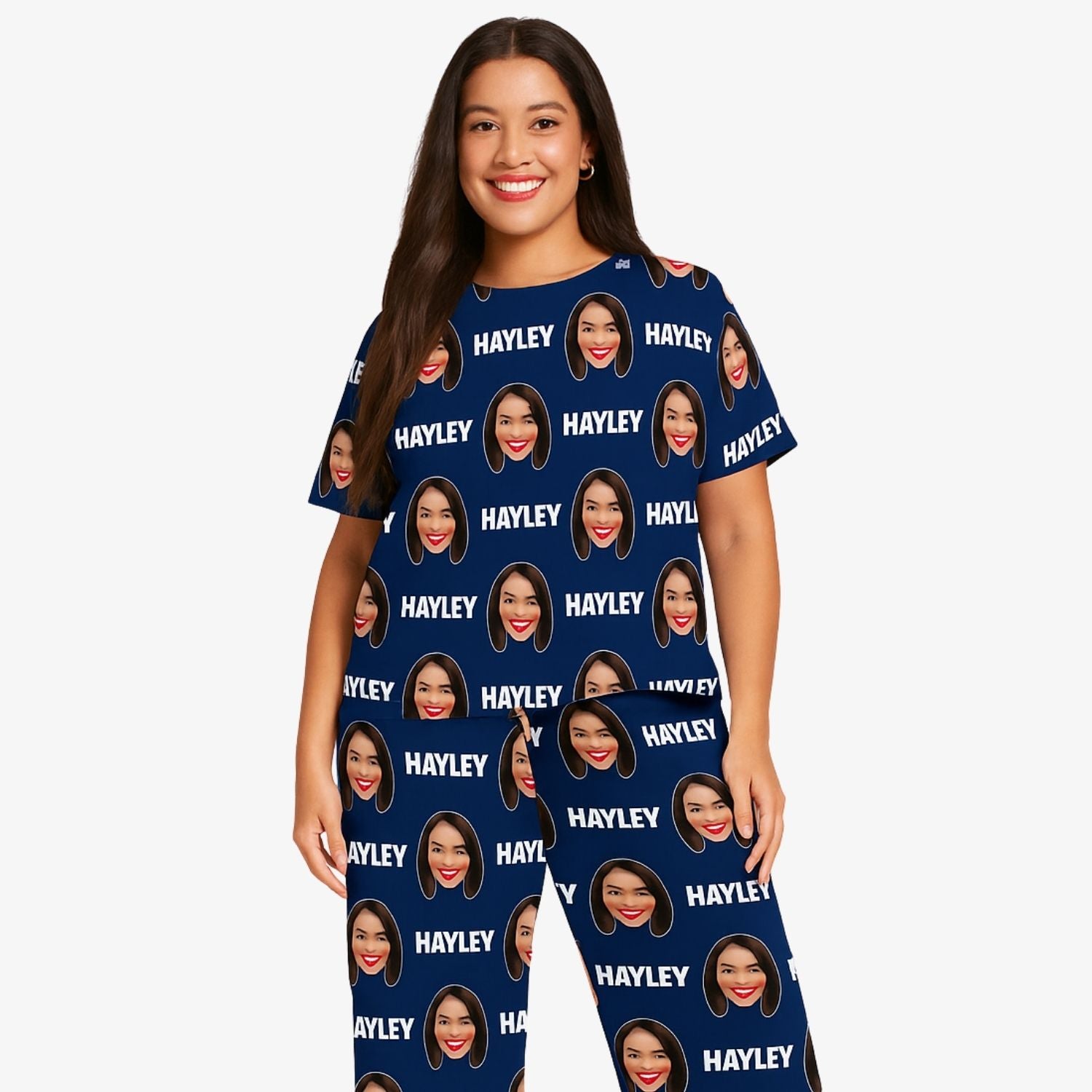 Women's Custom Face & Name Personalised Pyjamas