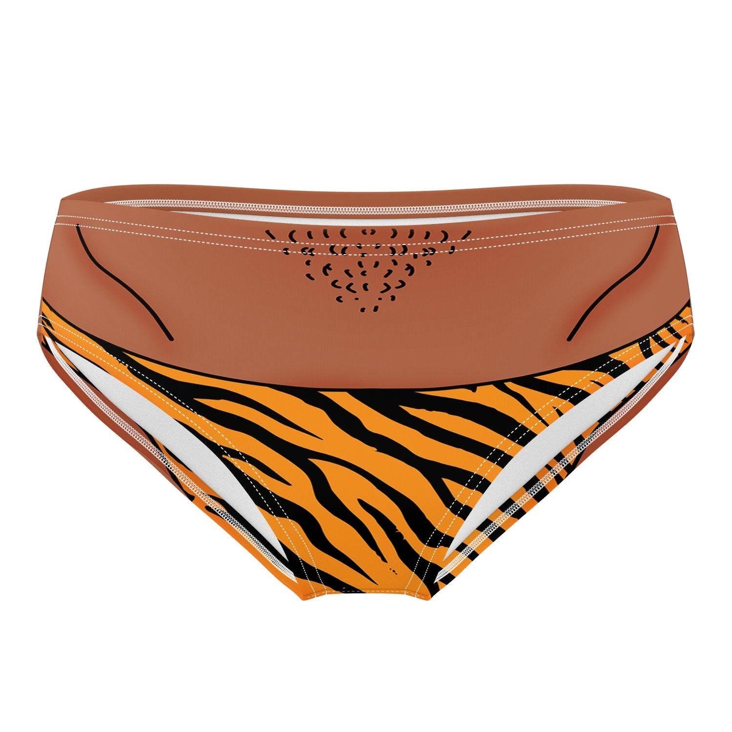 Zebra Thong Swim Trunks