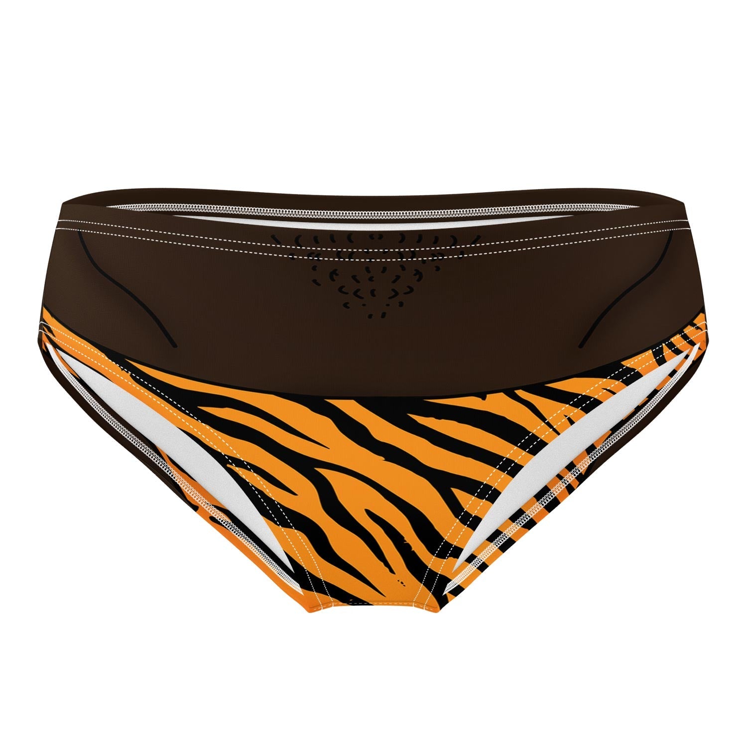 Zebra Thong Swim Trunks