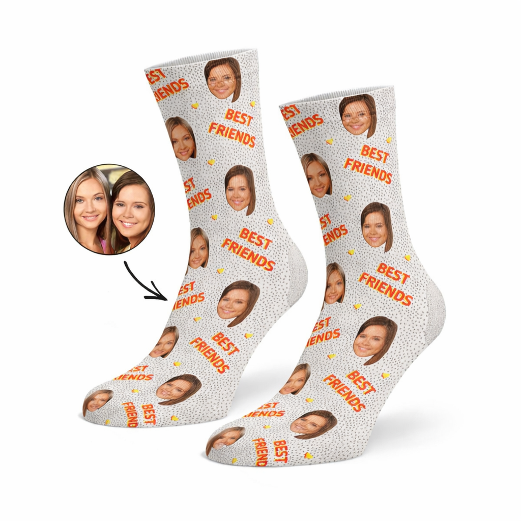 Best Friends Heart Sprinkle Socks
