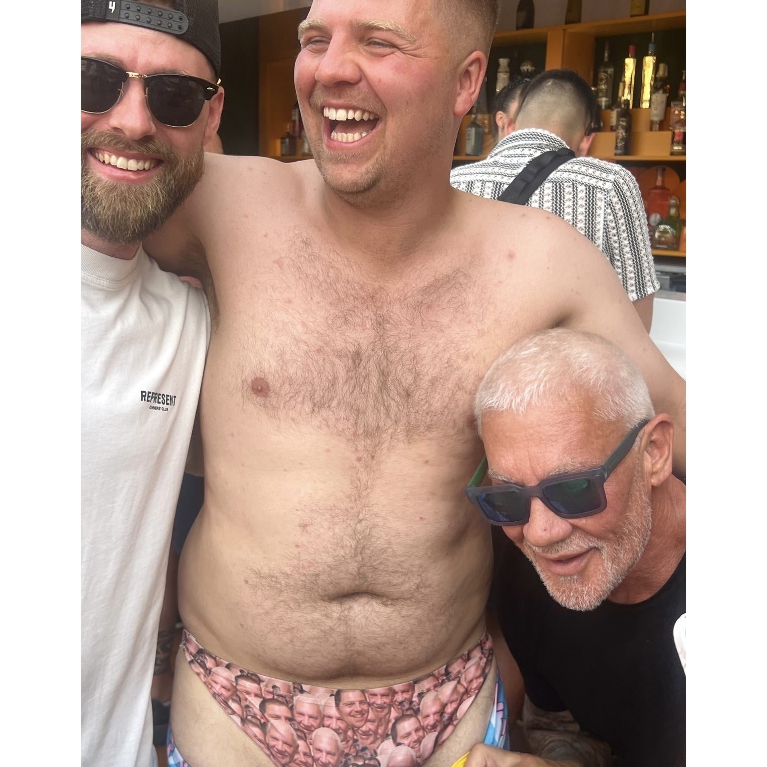 Bachelor Face Mash Personalised Swim Trunks