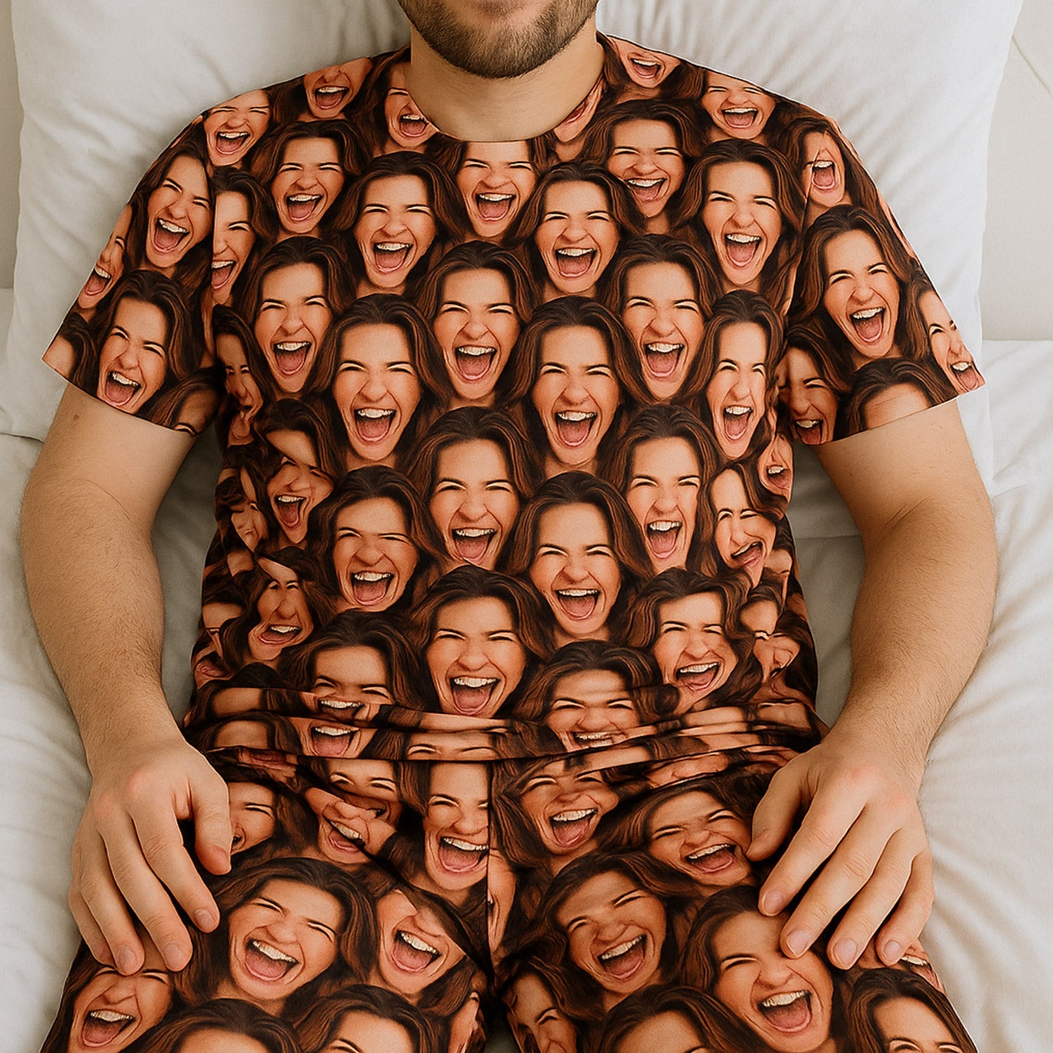 Men's Face Mash Pyjamas - Trouser Set