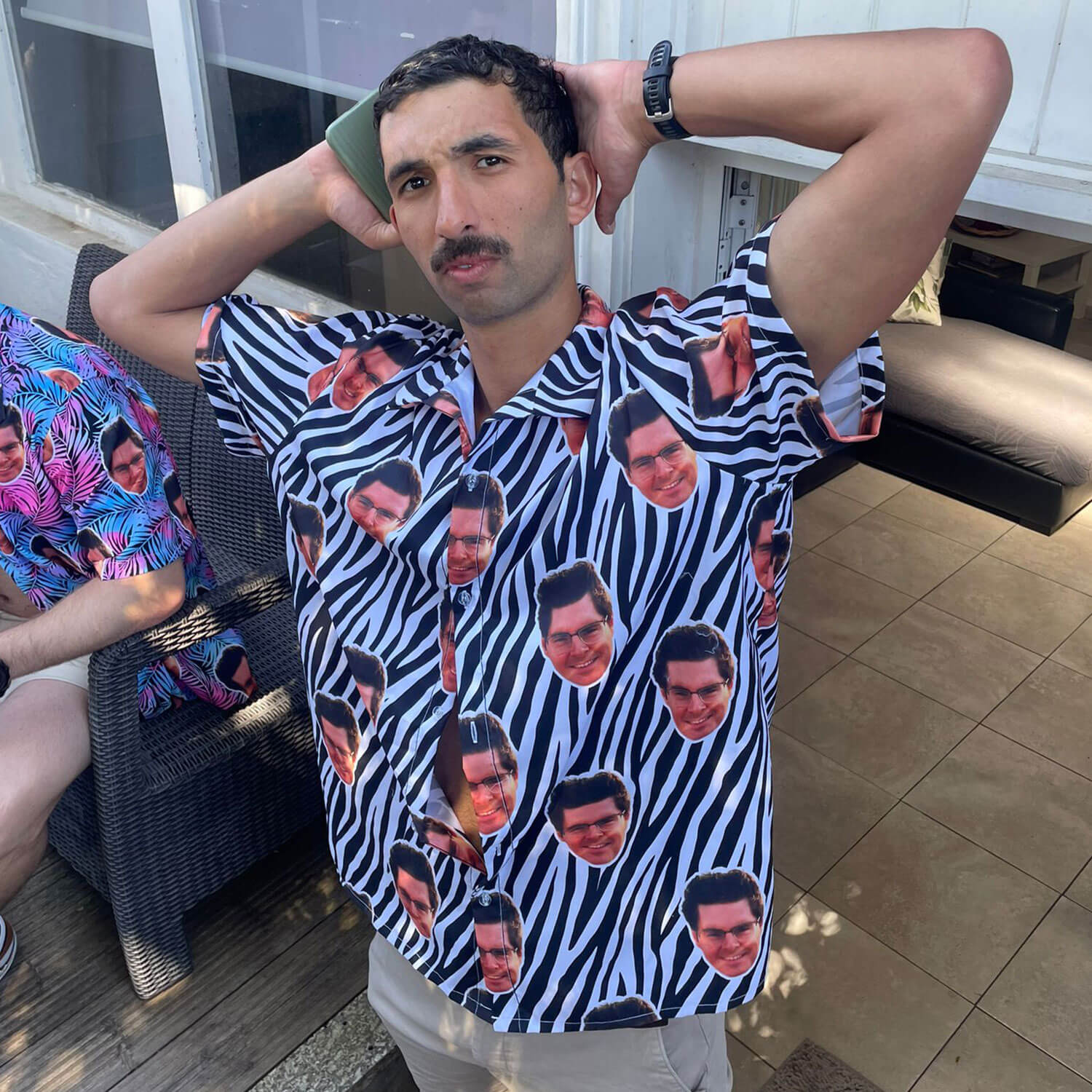 Zebra Print Custom Face Shirt