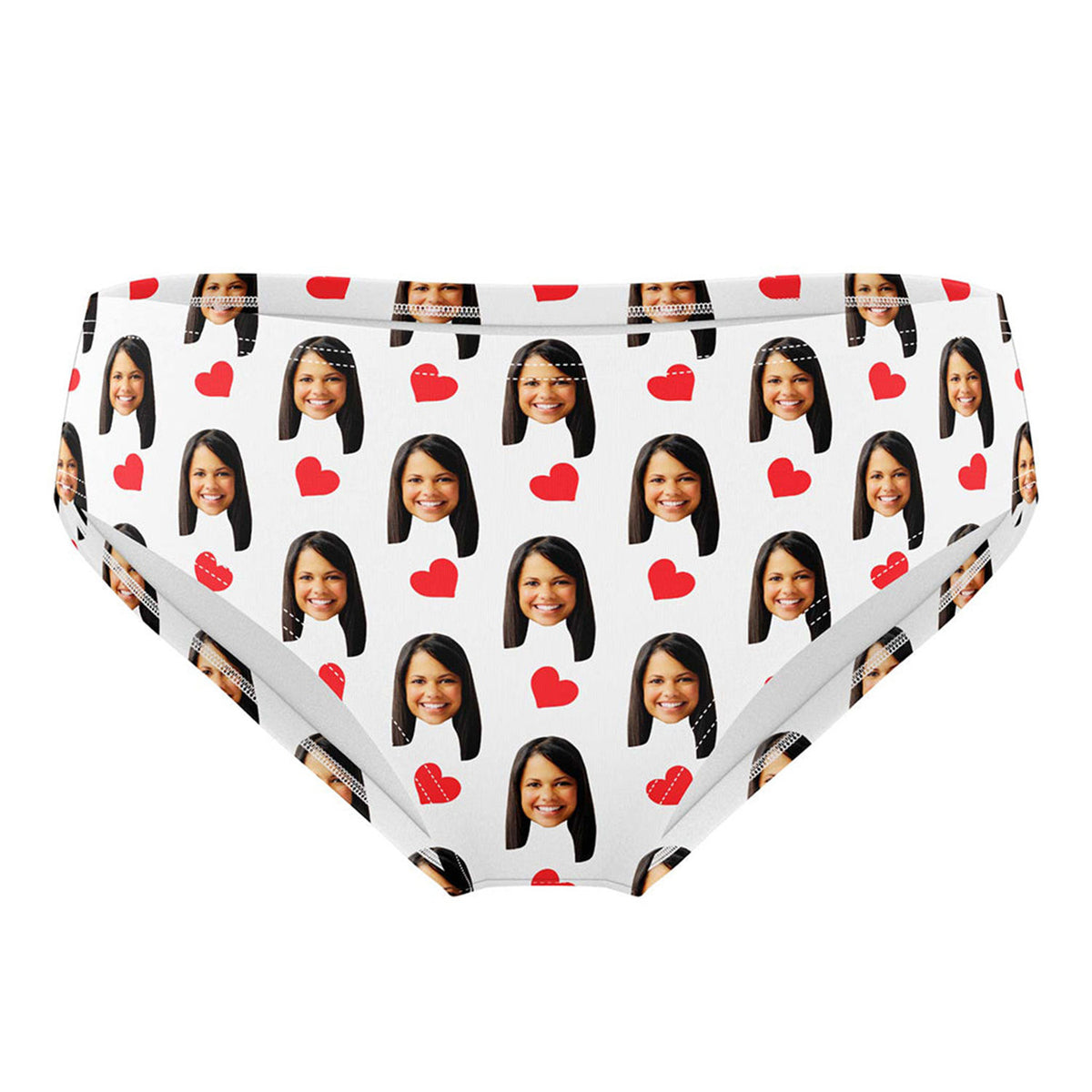 Personalised Red Hearts Swimming Trunks