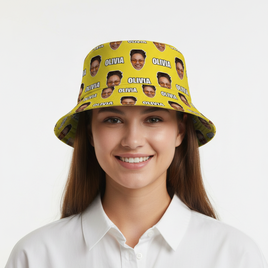 Your Face and Name Custom Bucket Hat