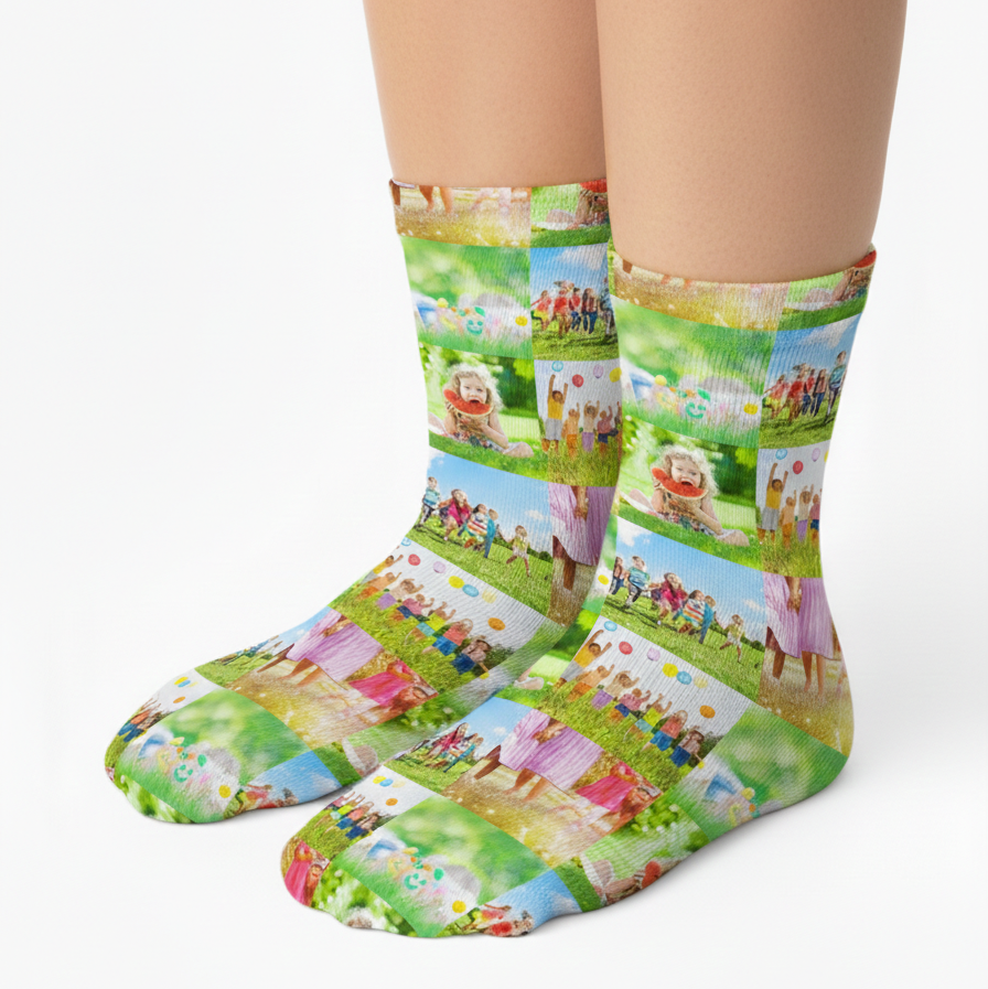 Photo Collage Kids Socks