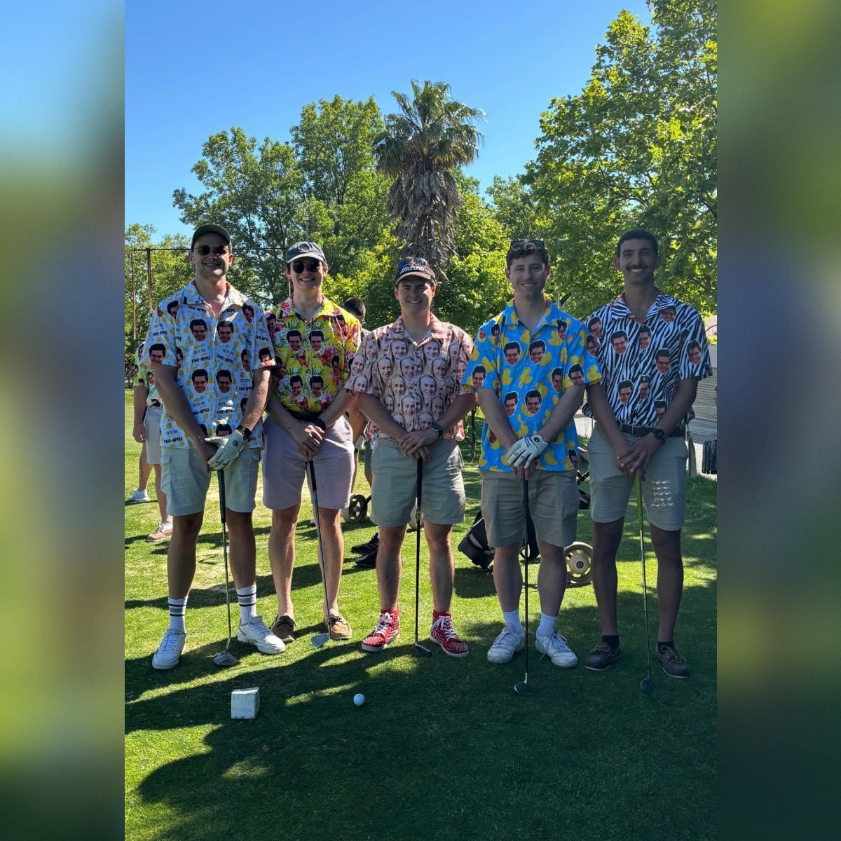 Blue Floral Personalised Hawaiian Shirt Shorts Set