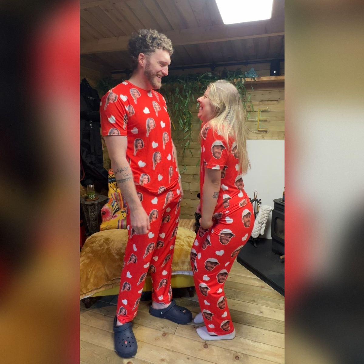 Women's Custom Face & Name Personalised Pyjamas - Trouser Set