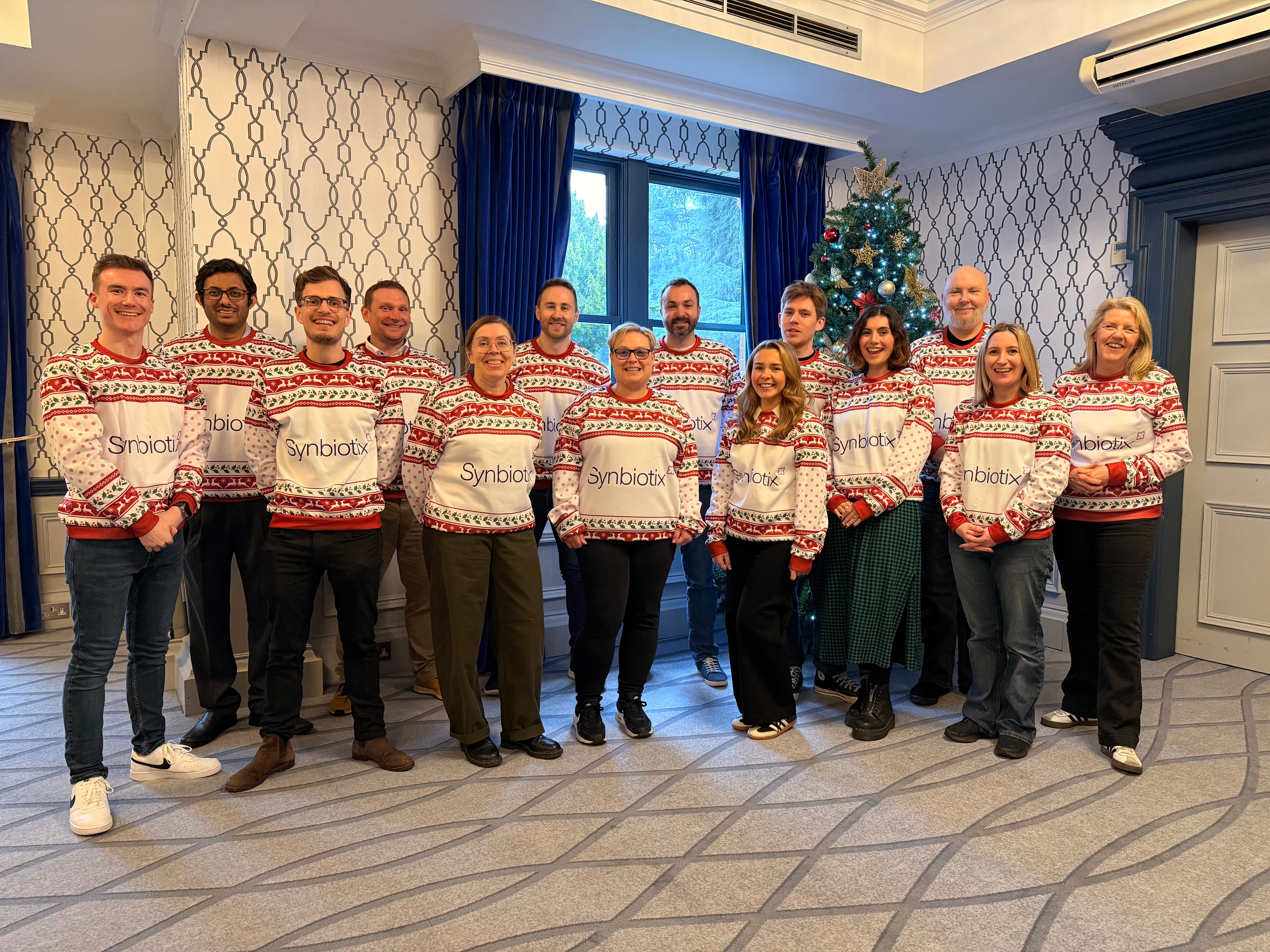 Your Logo Here Red Personalised Christmas Jumper