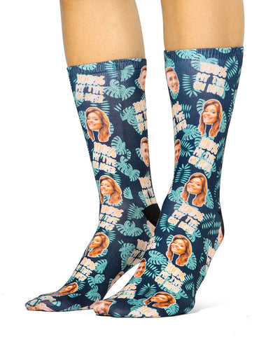 100% My Type on Paper Face Socks