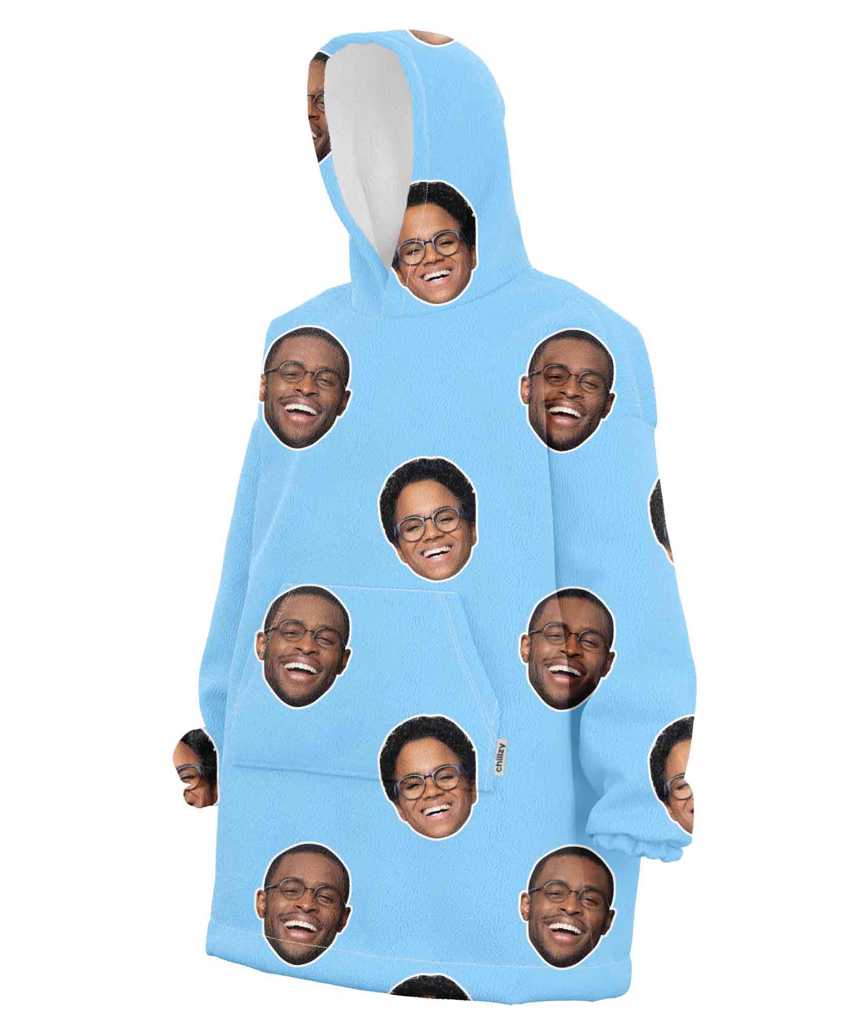 Couples Face Hoodie Blanket