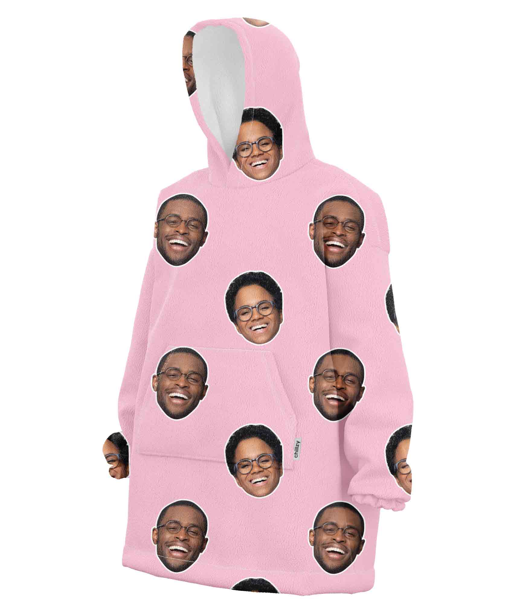 Couples Face Hoodie Blanket