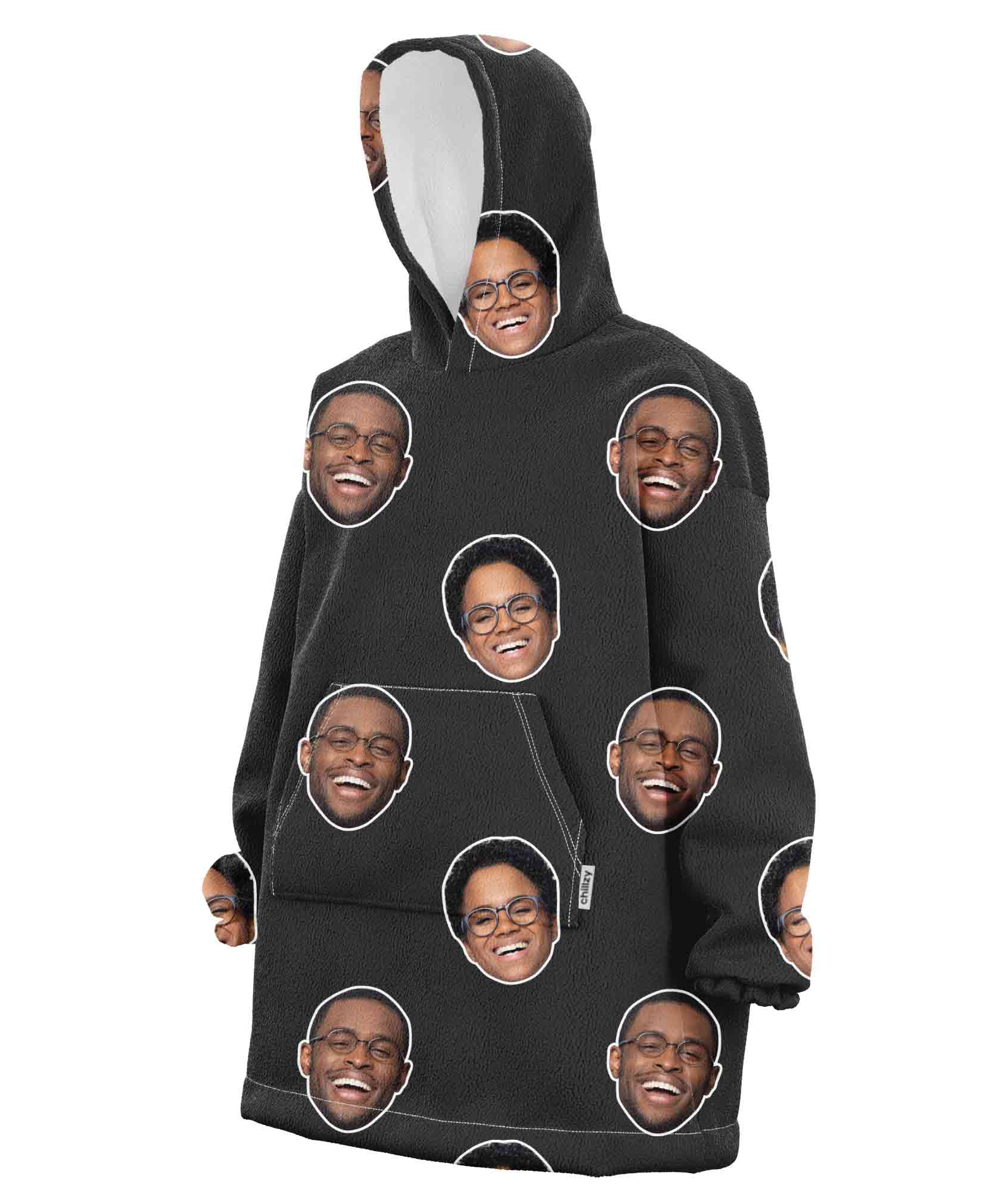 Couples Face Hoodie Blanket