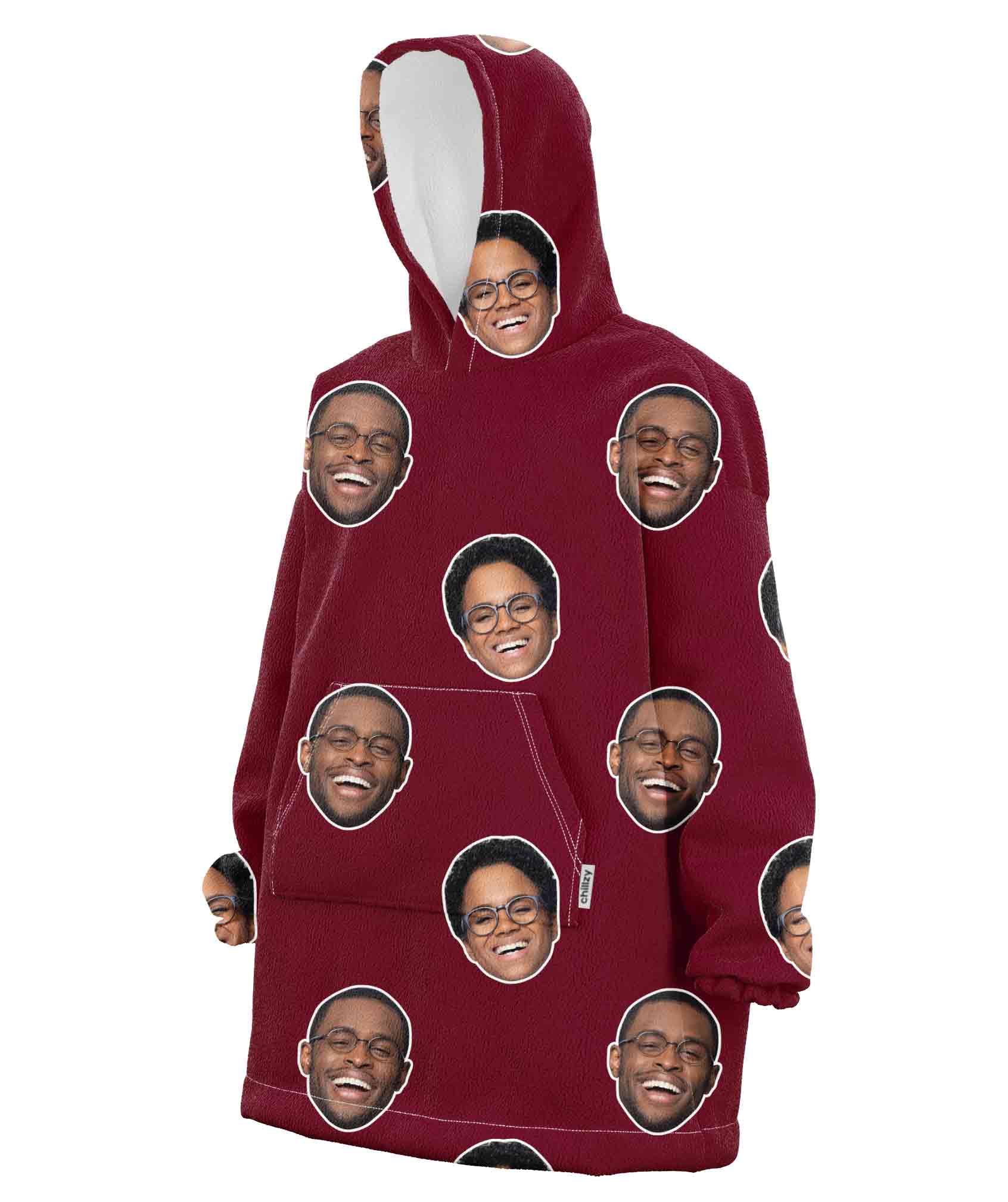 Couples Face Hoodie Blanket