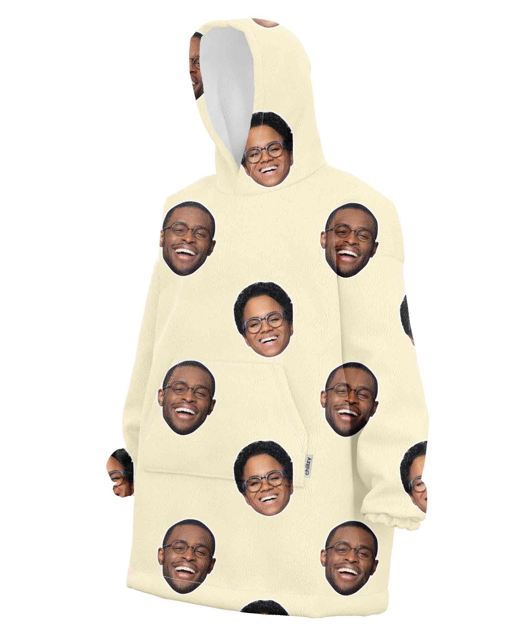 Couples Face Hoodie Blanket