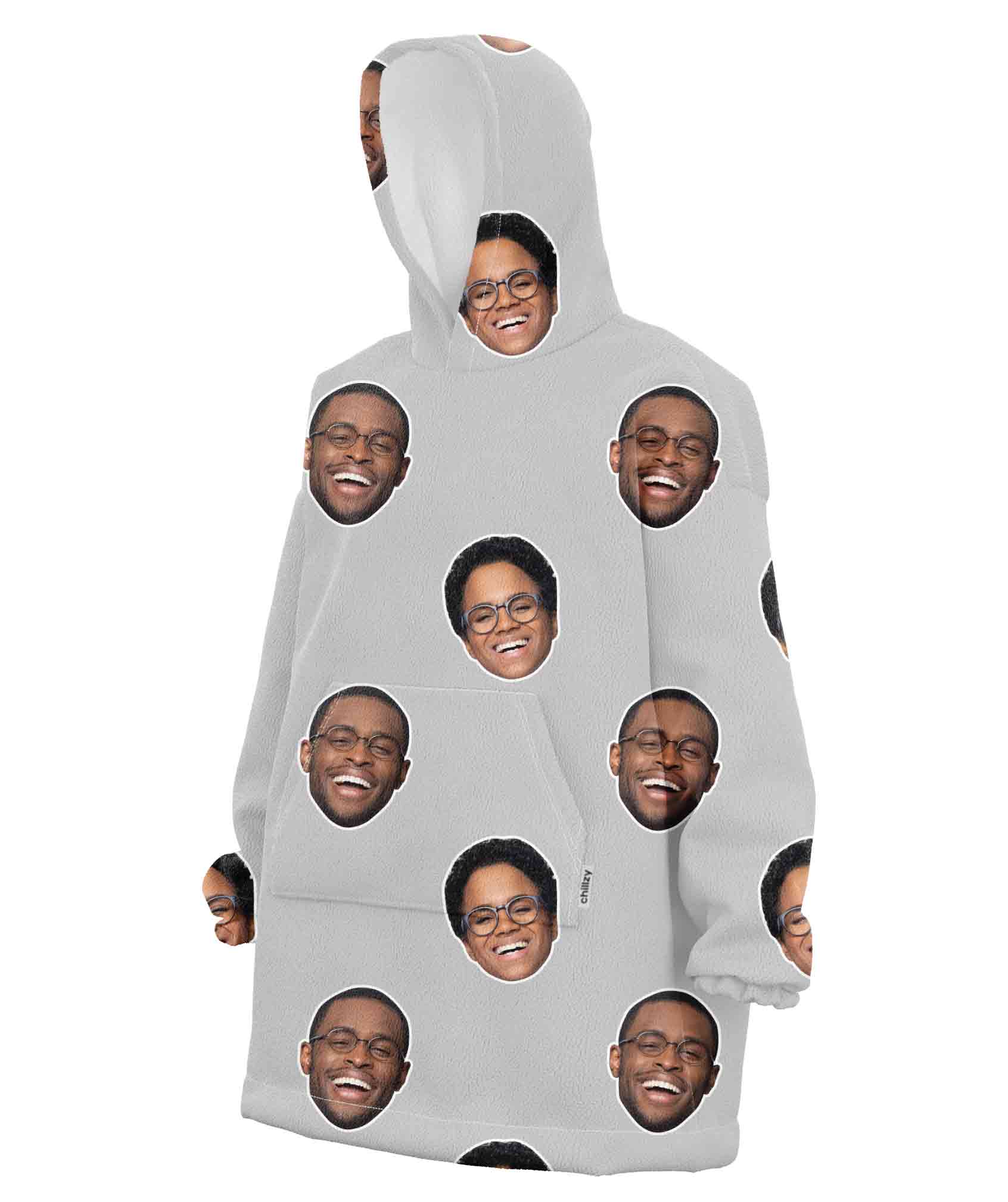 Couples Face Hoodie Blanket