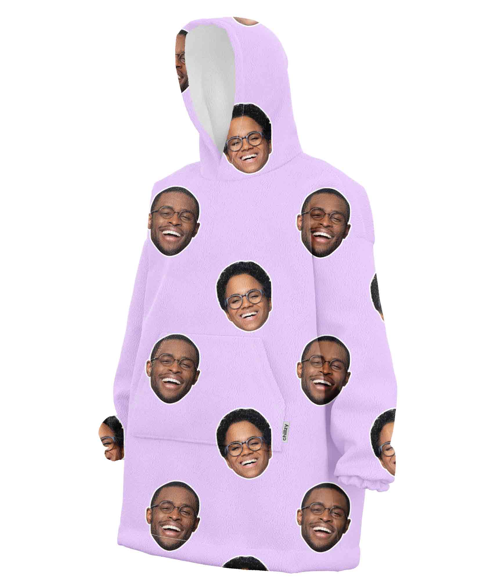 Couples Face Hoodie Blanket