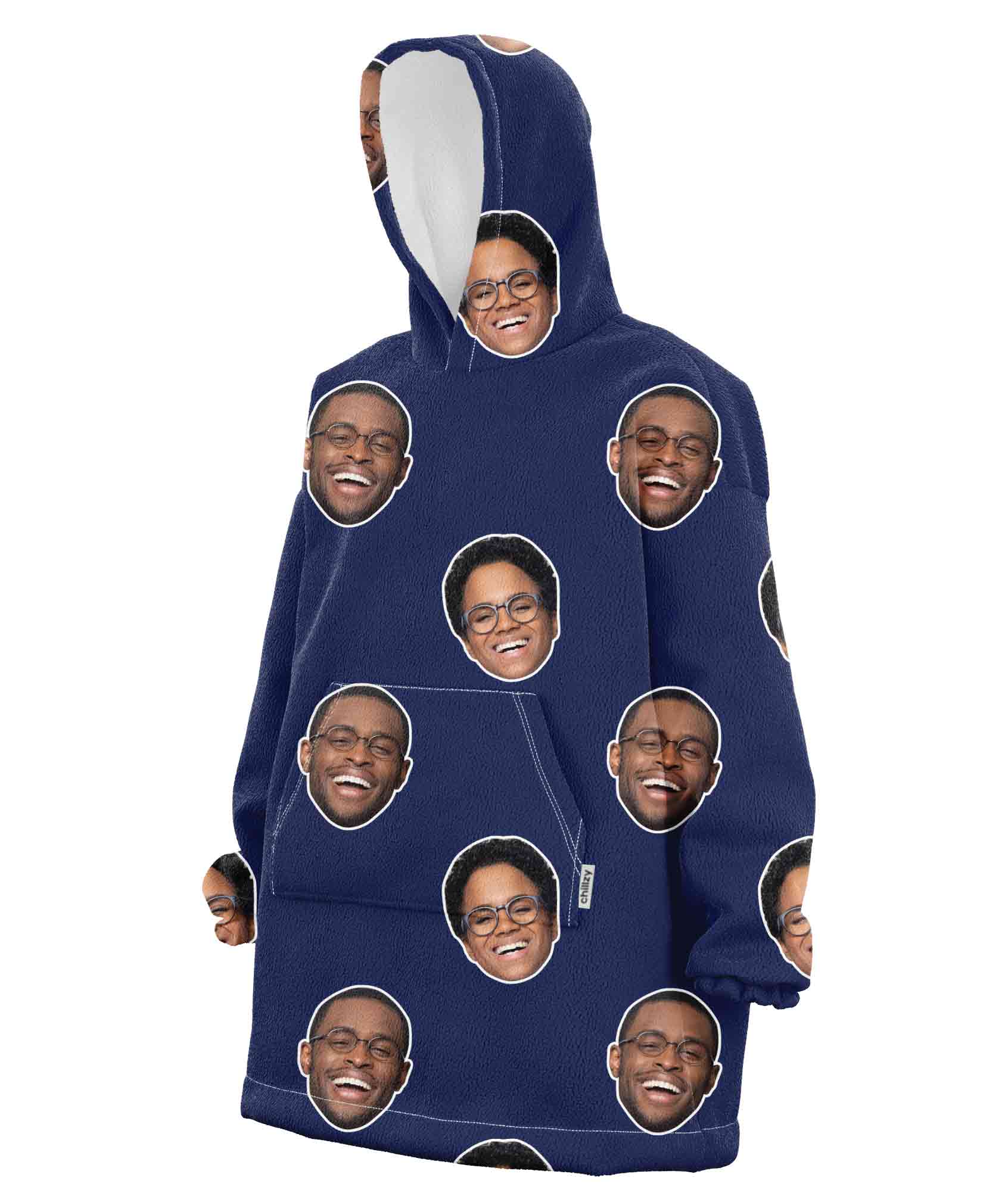 Couples Face Hoodie Blanket